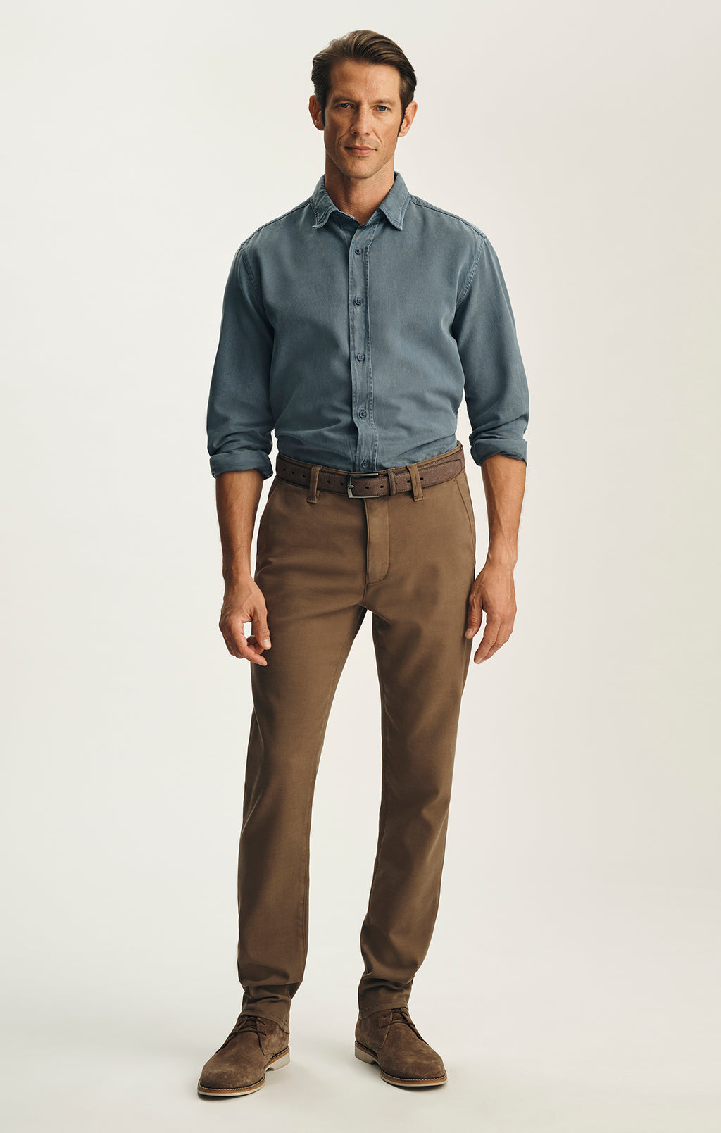 Verona Straight Leg Chino Pants in Caribou High Flyer