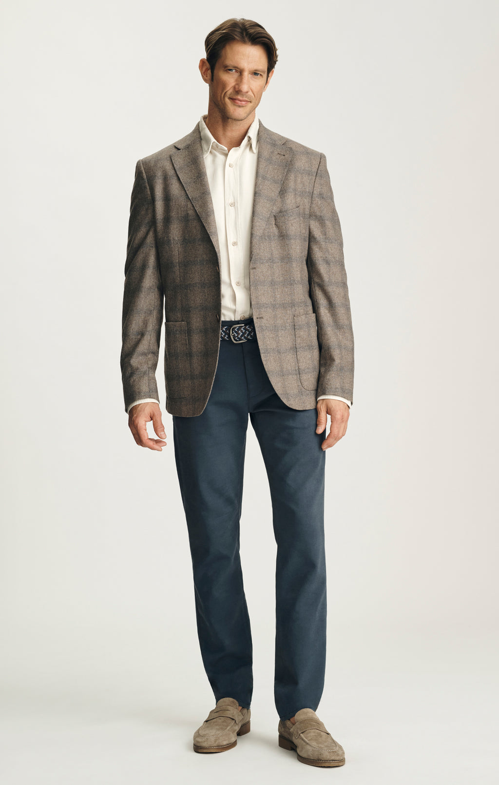 Verona Straight Leg Chino Pants in Dark Denim High Flyer
