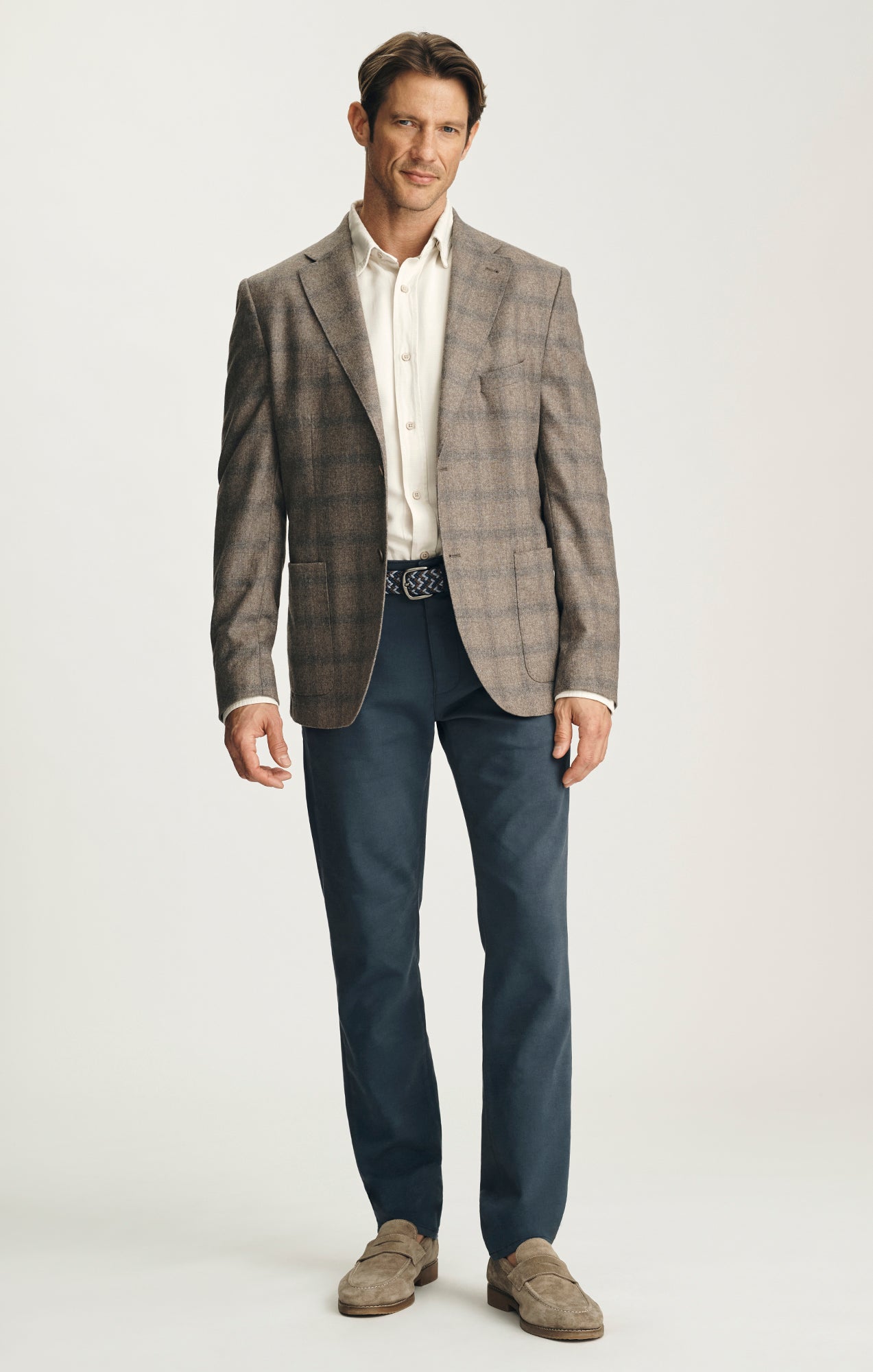 Verona Straight Leg Chino Pants in Dark Denim High Flyer