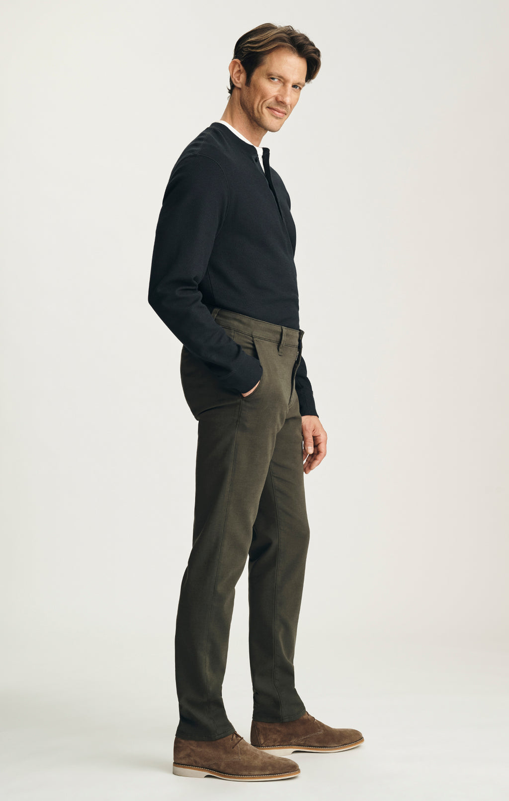 Verona Straight Leg Chino Pants in Jasper High Flyer