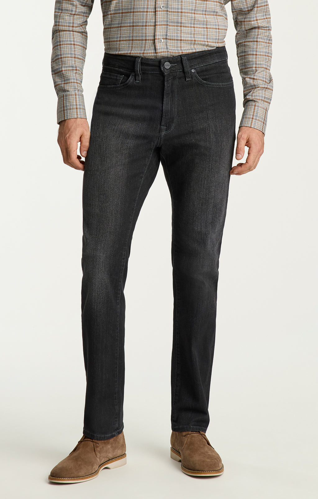Charisma Relaxed Straight Jeans In Charcoal Comfort