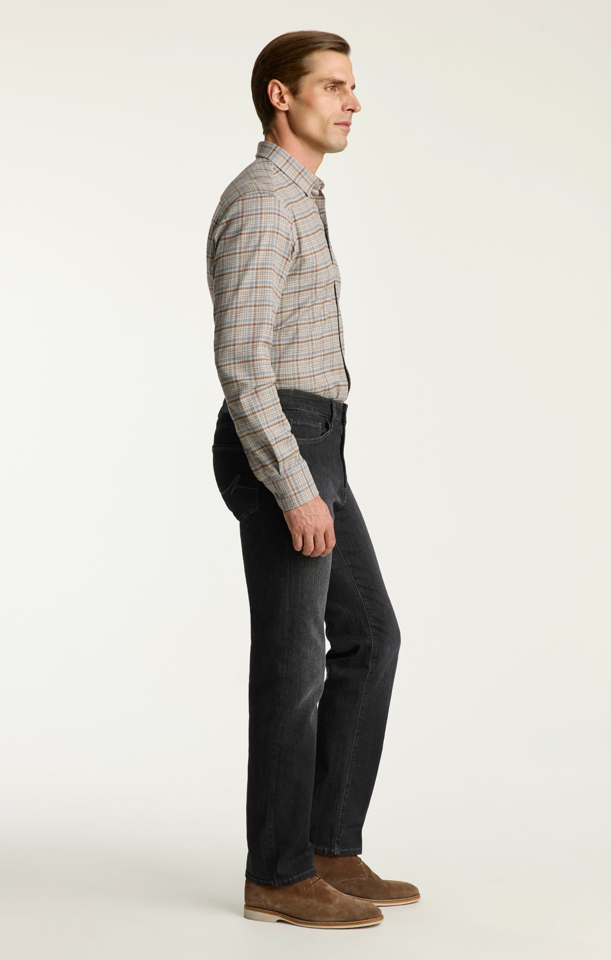 Charisma Relaxed Straight Jeans In Charcoal Comfort