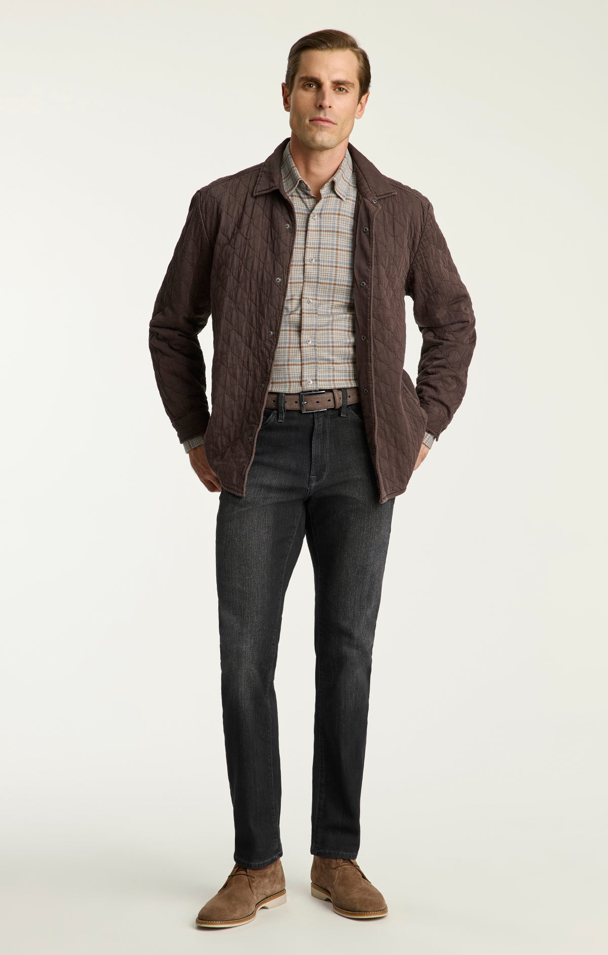 Charisma Relaxed Straight Jeans In Charcoal Comfort