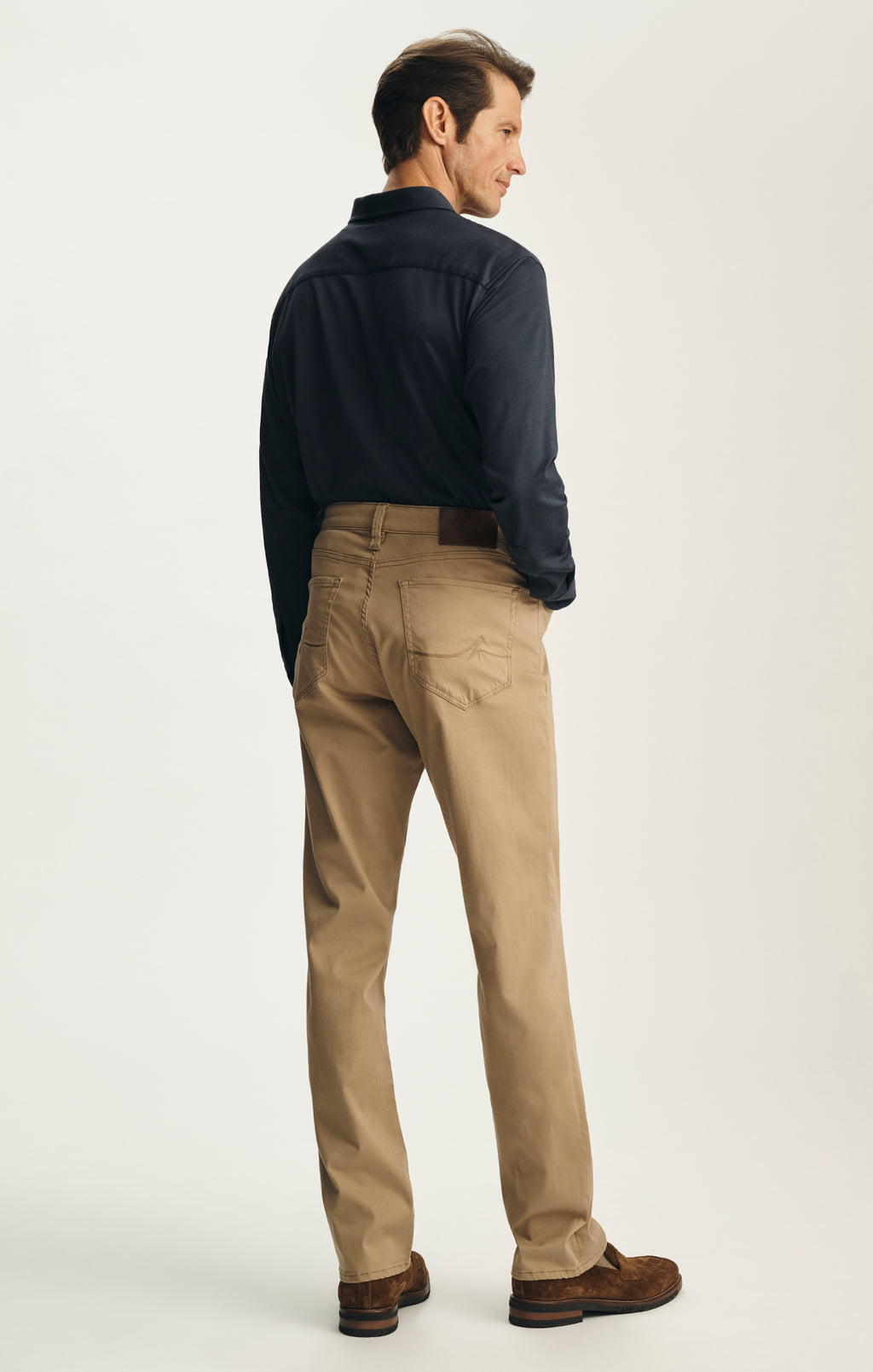 Charisma Relaxed Straight Pants In Khaki Twill