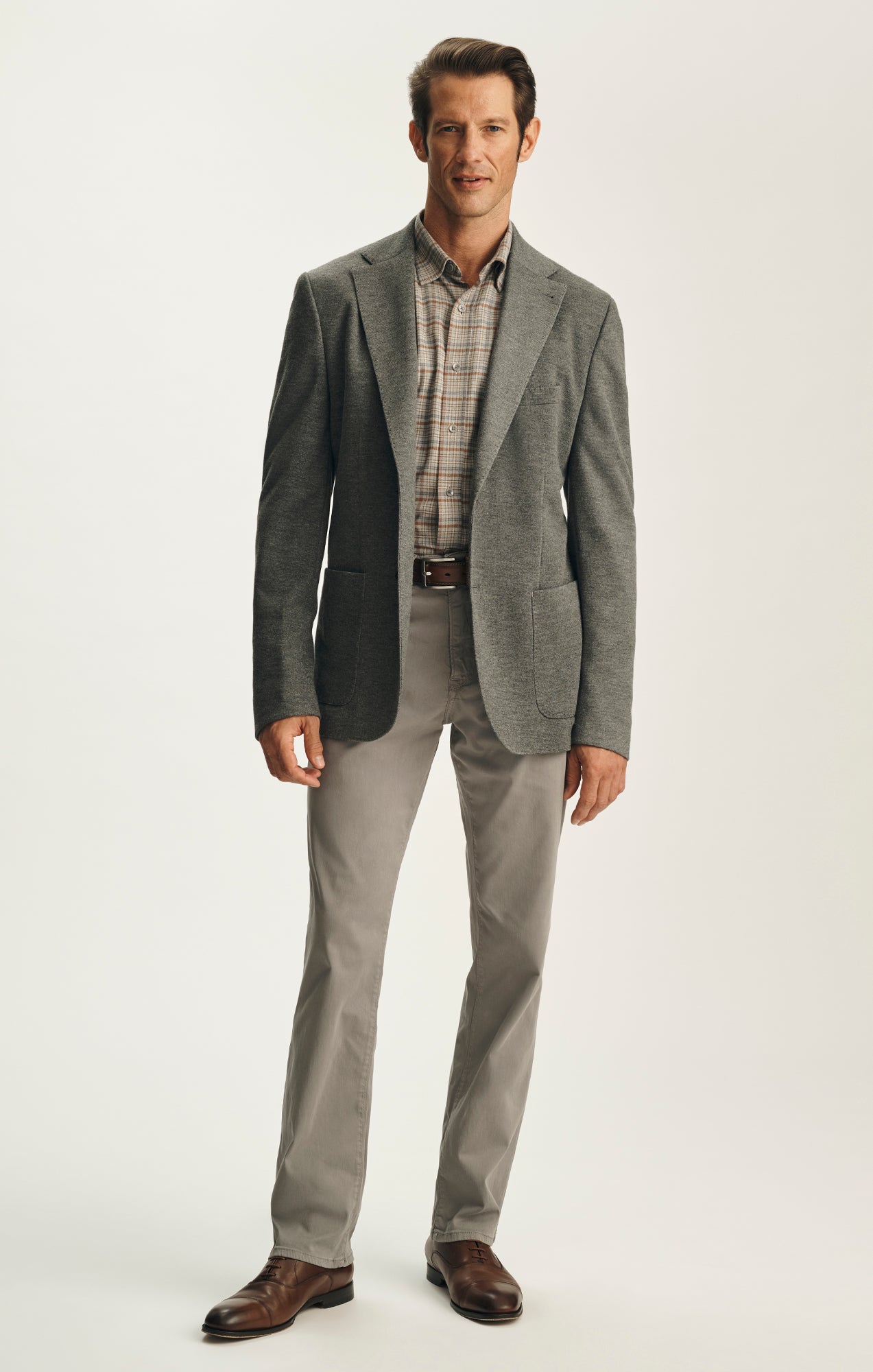 Charisma Relaxed Straight Pants in Shark Twill