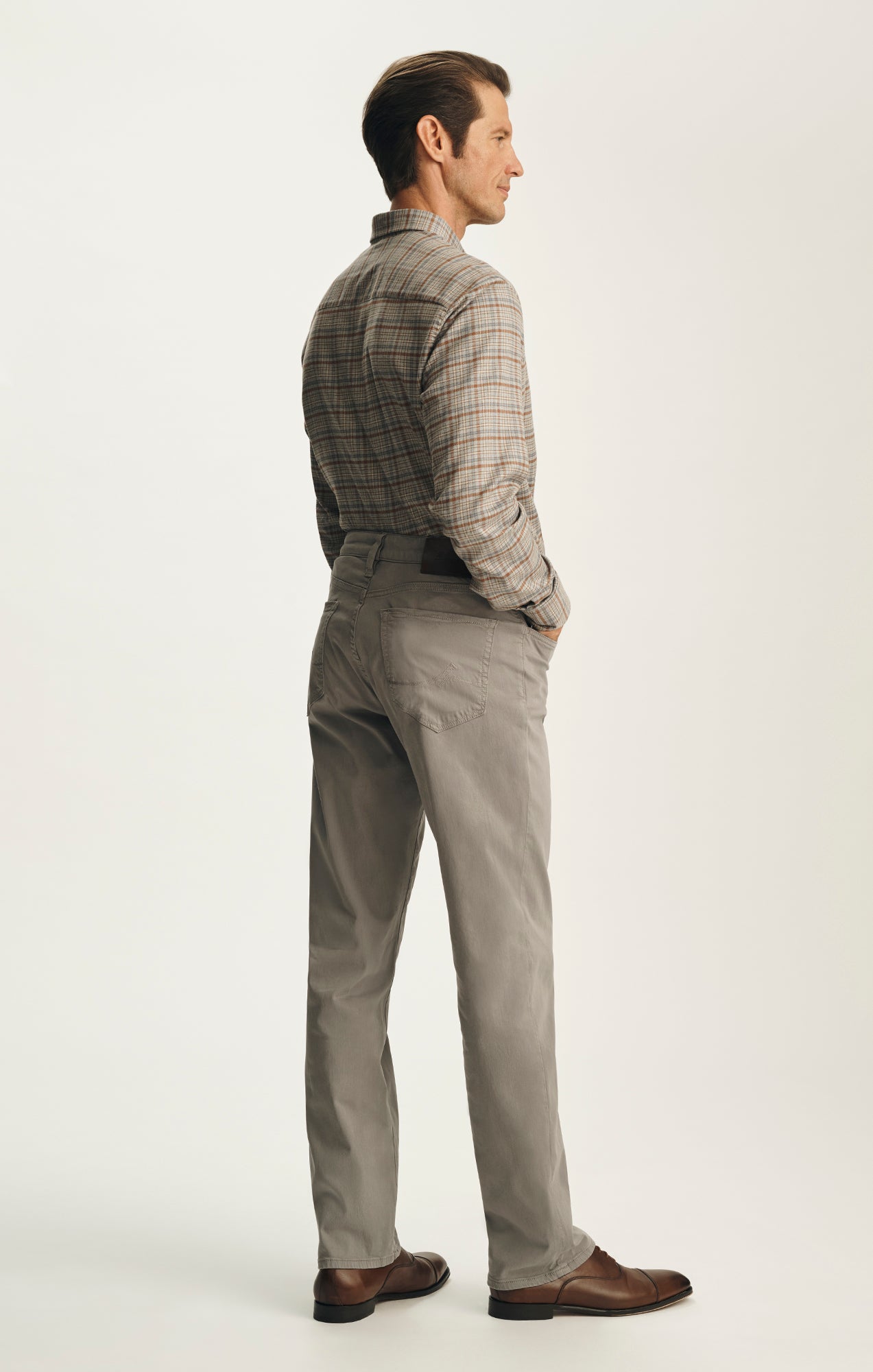Charisma Relaxed Straight Pants in Shark Twill