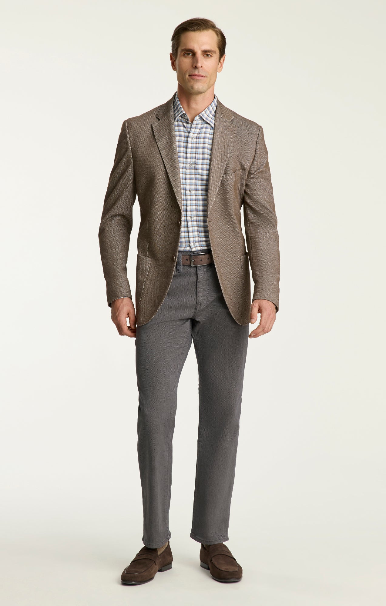 34 Heritage Men's Charisma Relaxed Straight Pants Stone Diagonal