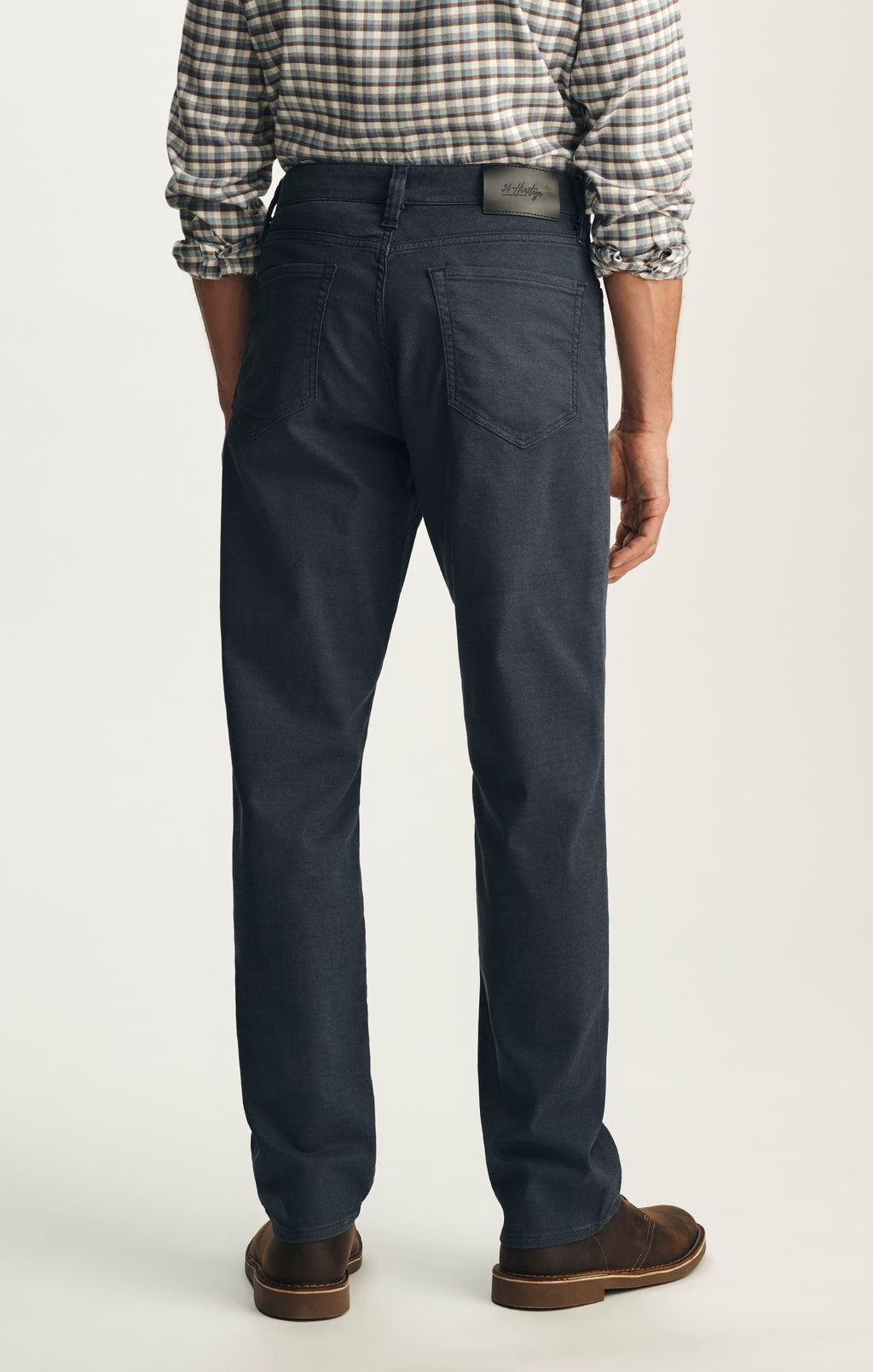 Charisma Relaxed Straight Pants In Navy Coolmax