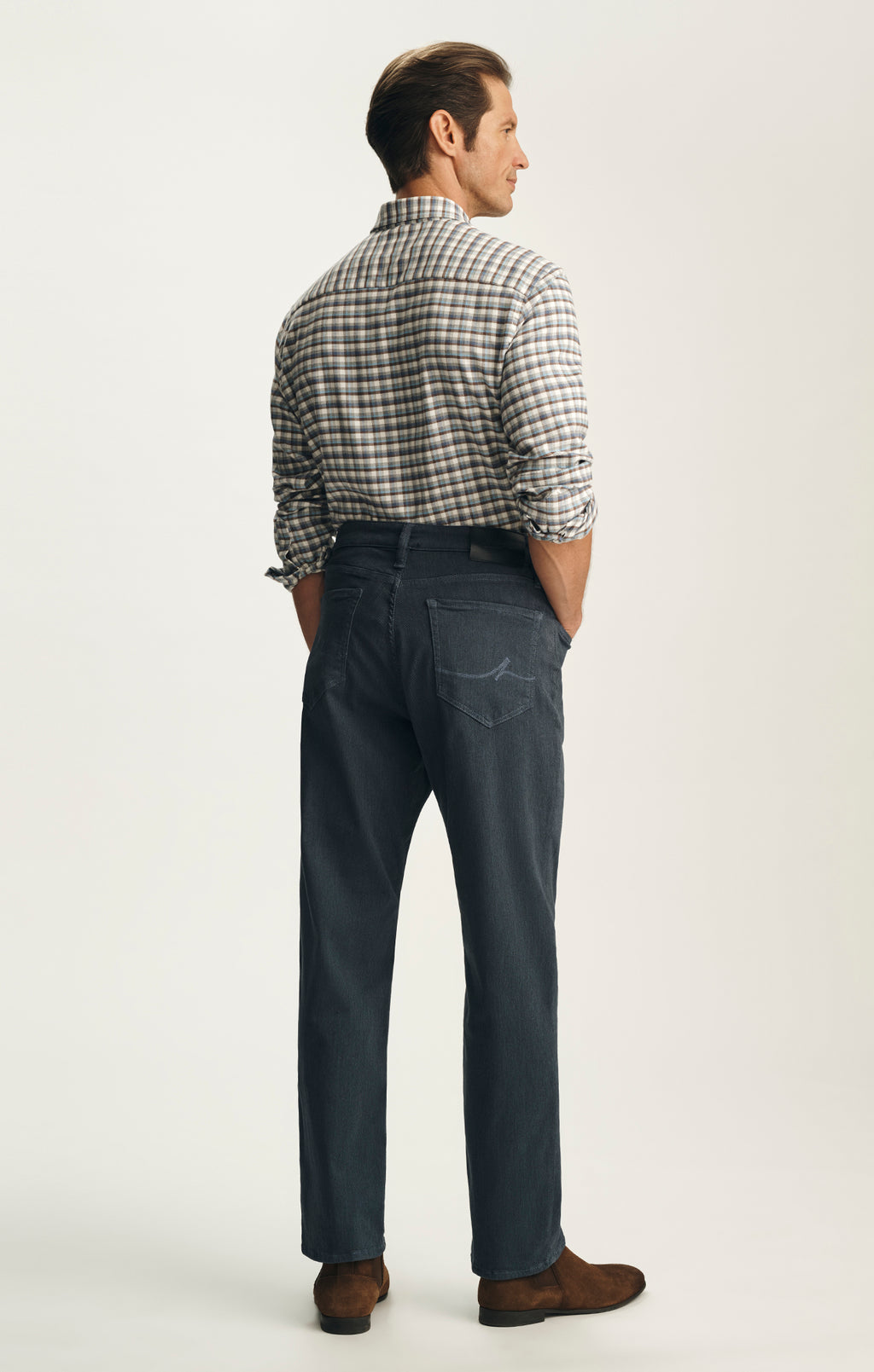 Charisma Relaxed Straight Pants In Insignia Blue Diagonal