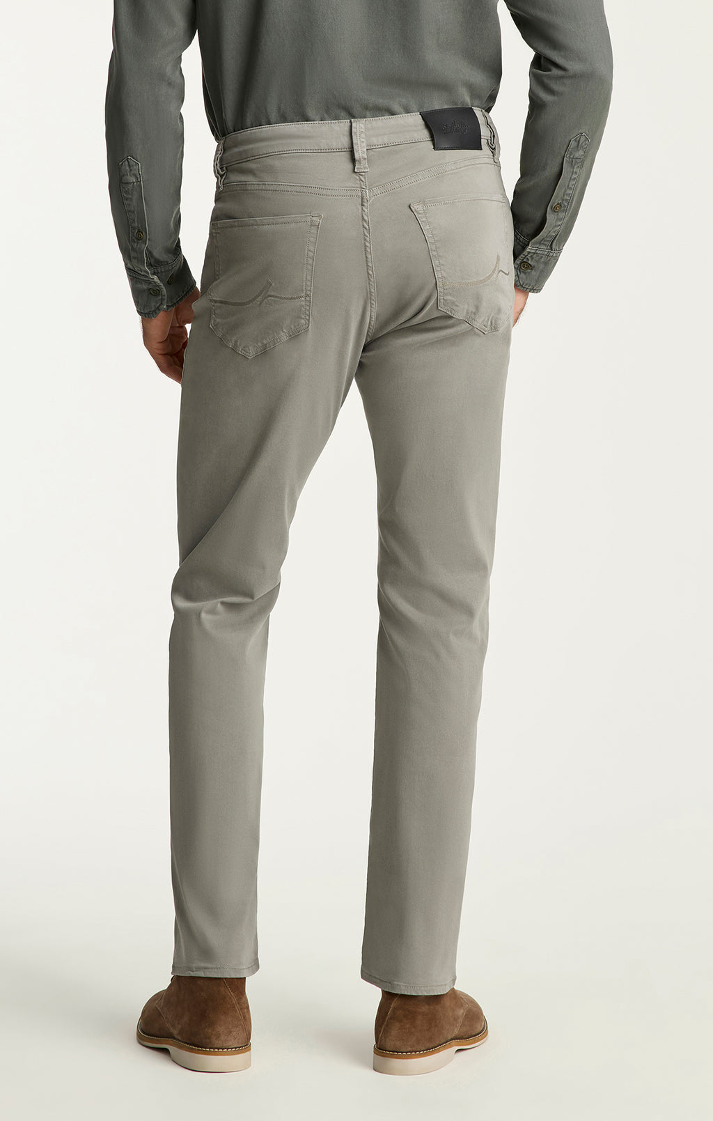 Charisma Relaxed Straight Pants In Pewter Twill