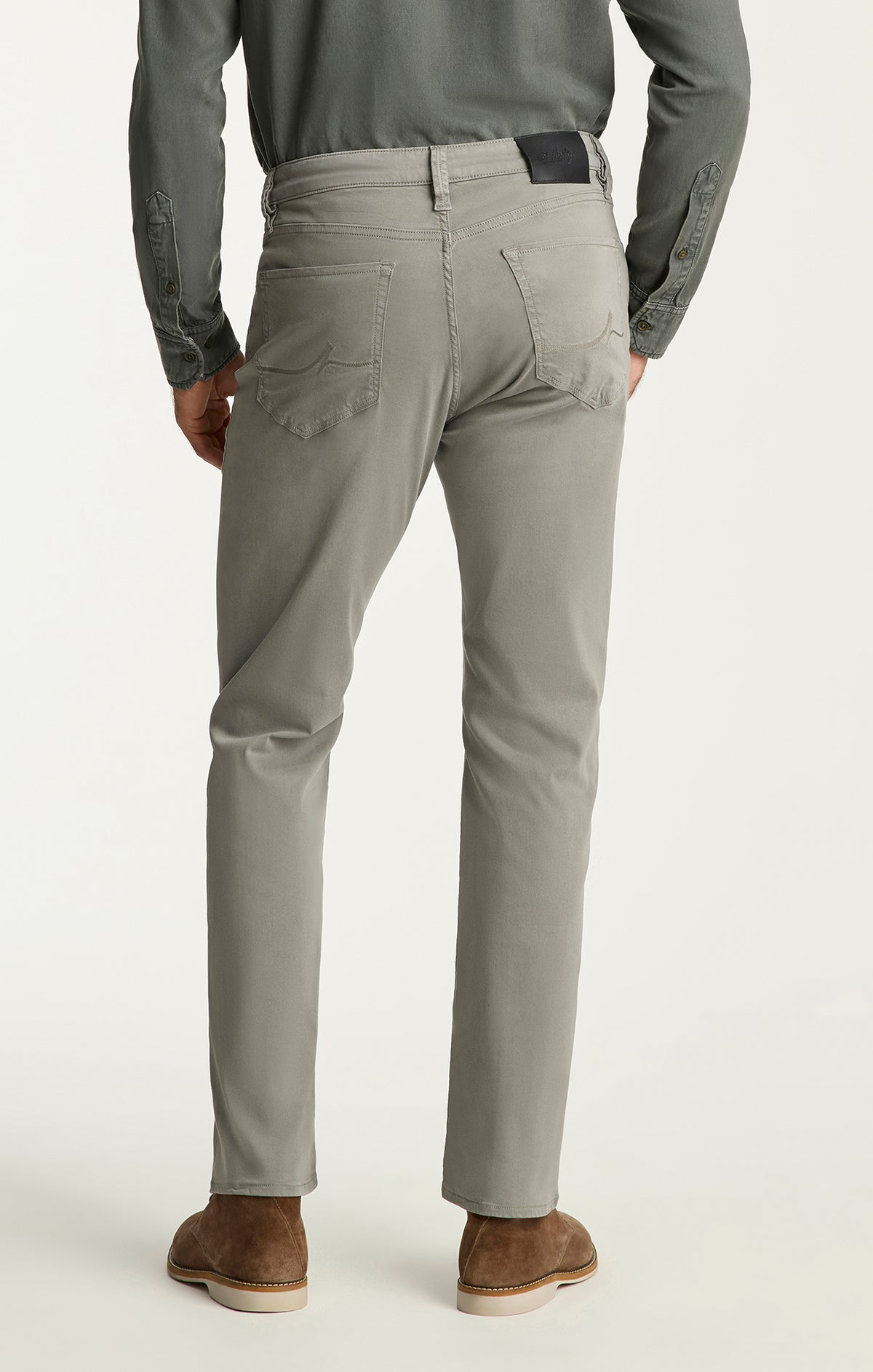 Charisma Relaxed Straight Pants In Pewter Twill