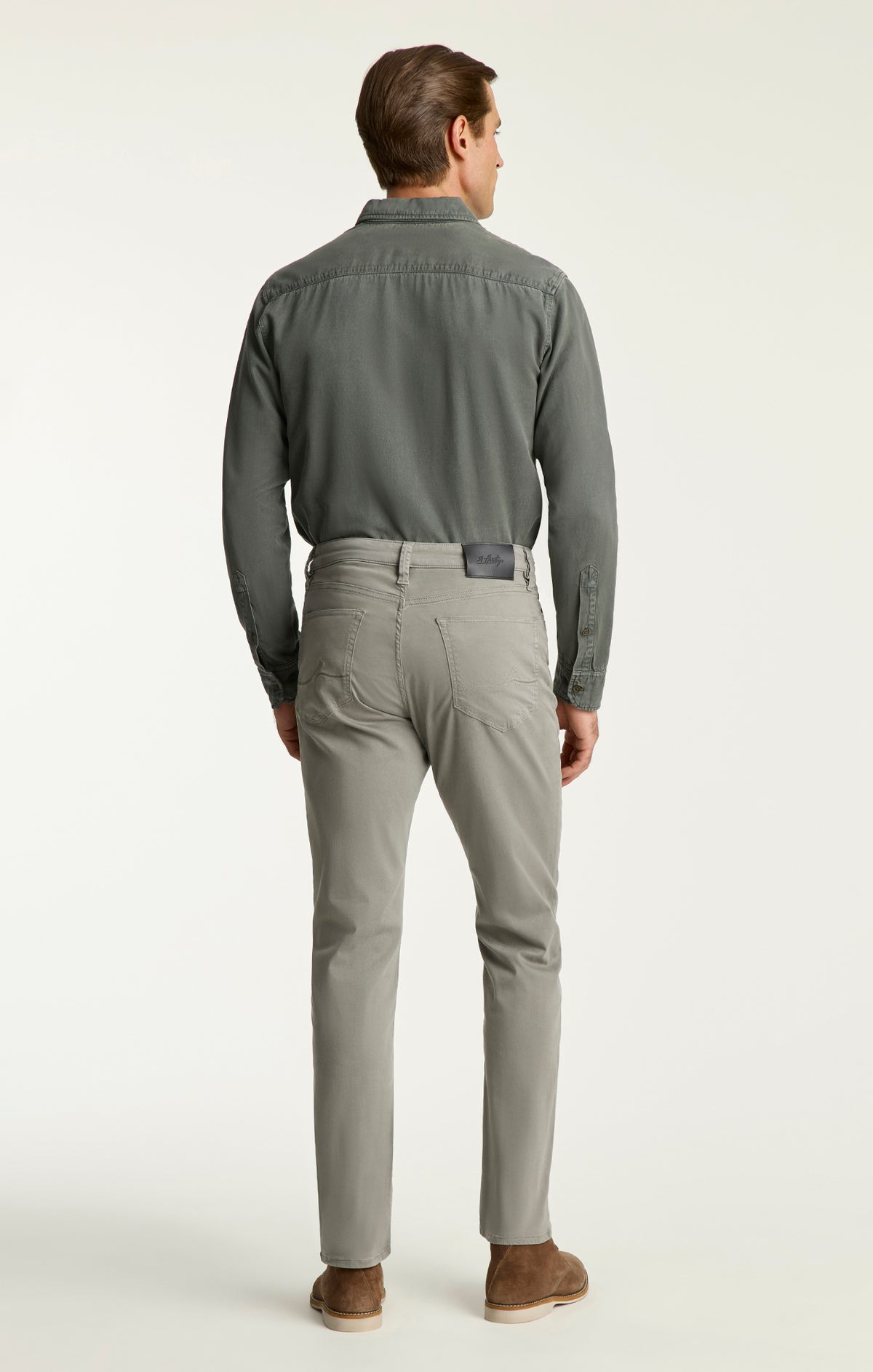 Charisma Relaxed Straight Pants In Pewter Twill