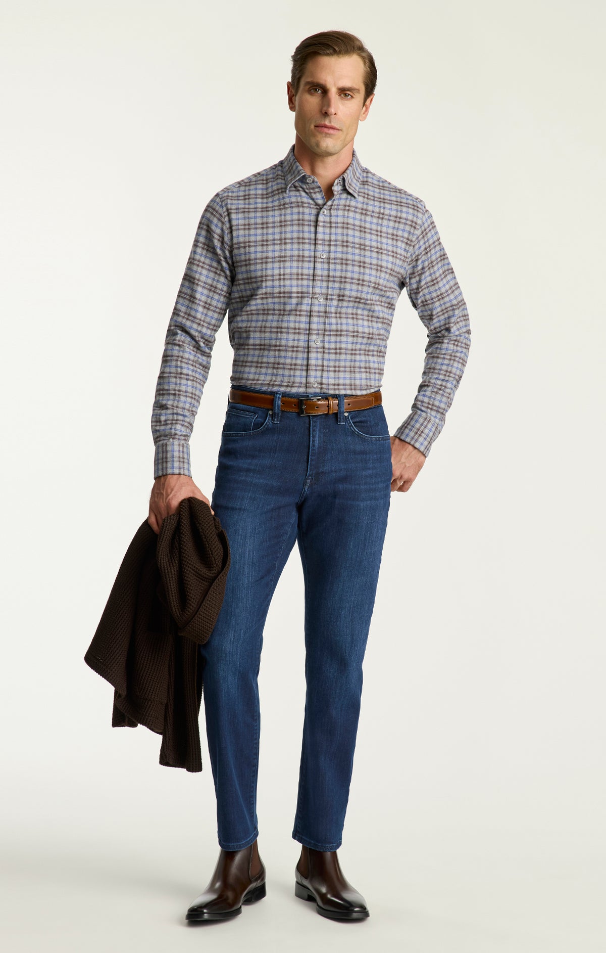 Charisma Relaxed Straight Jeans In Dark Midnight Brushed Urban