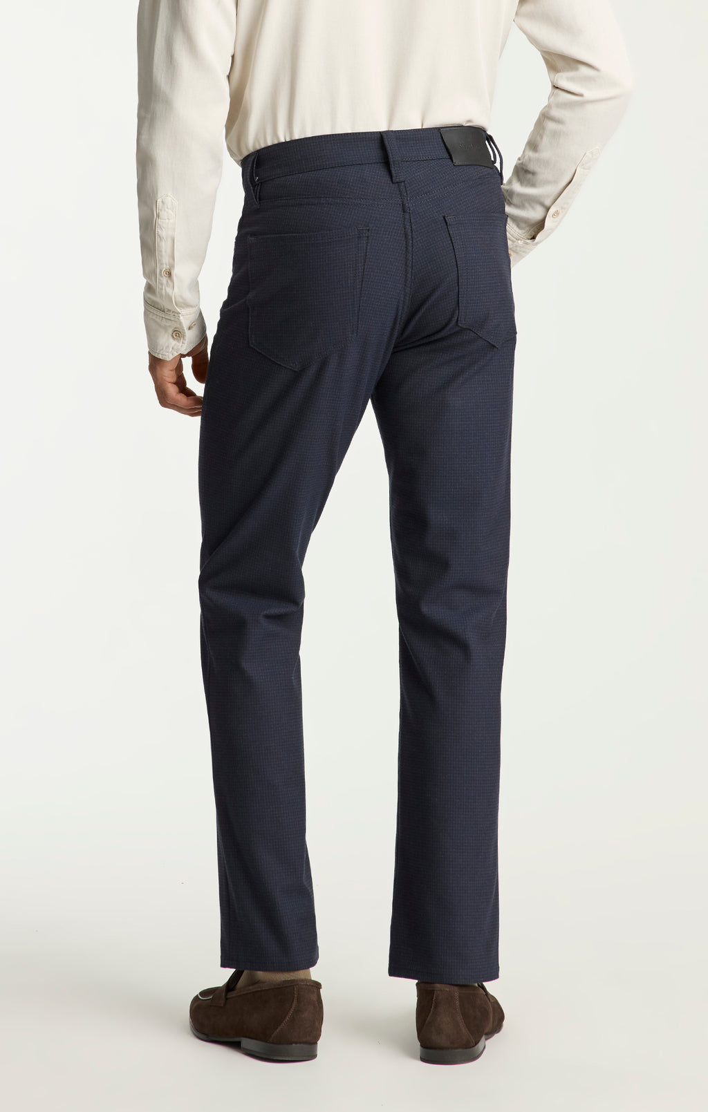 Charisma Relaxed Straight Pants in Dark Navy Supreme Plaid