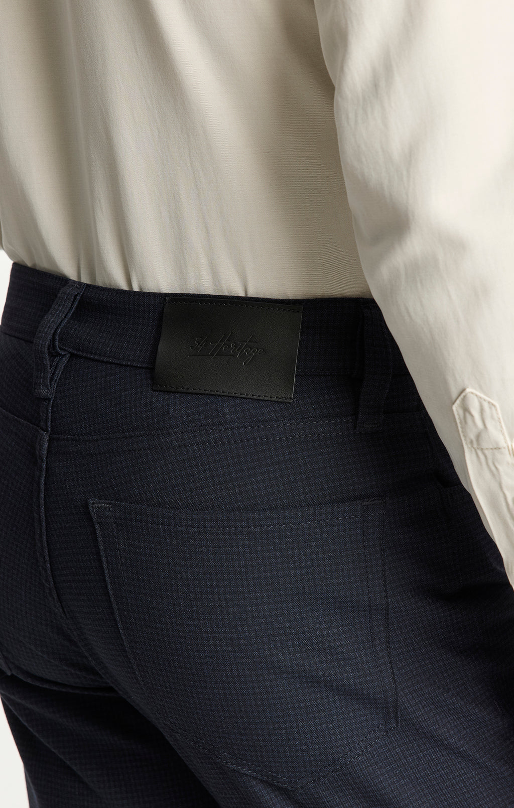 Charisma Relaxed Straight Pants in Dark Navy Supreme Plaid