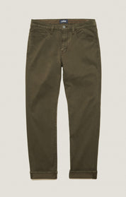 Charisma Relaxed Straight Pants in Dark Olive Twill