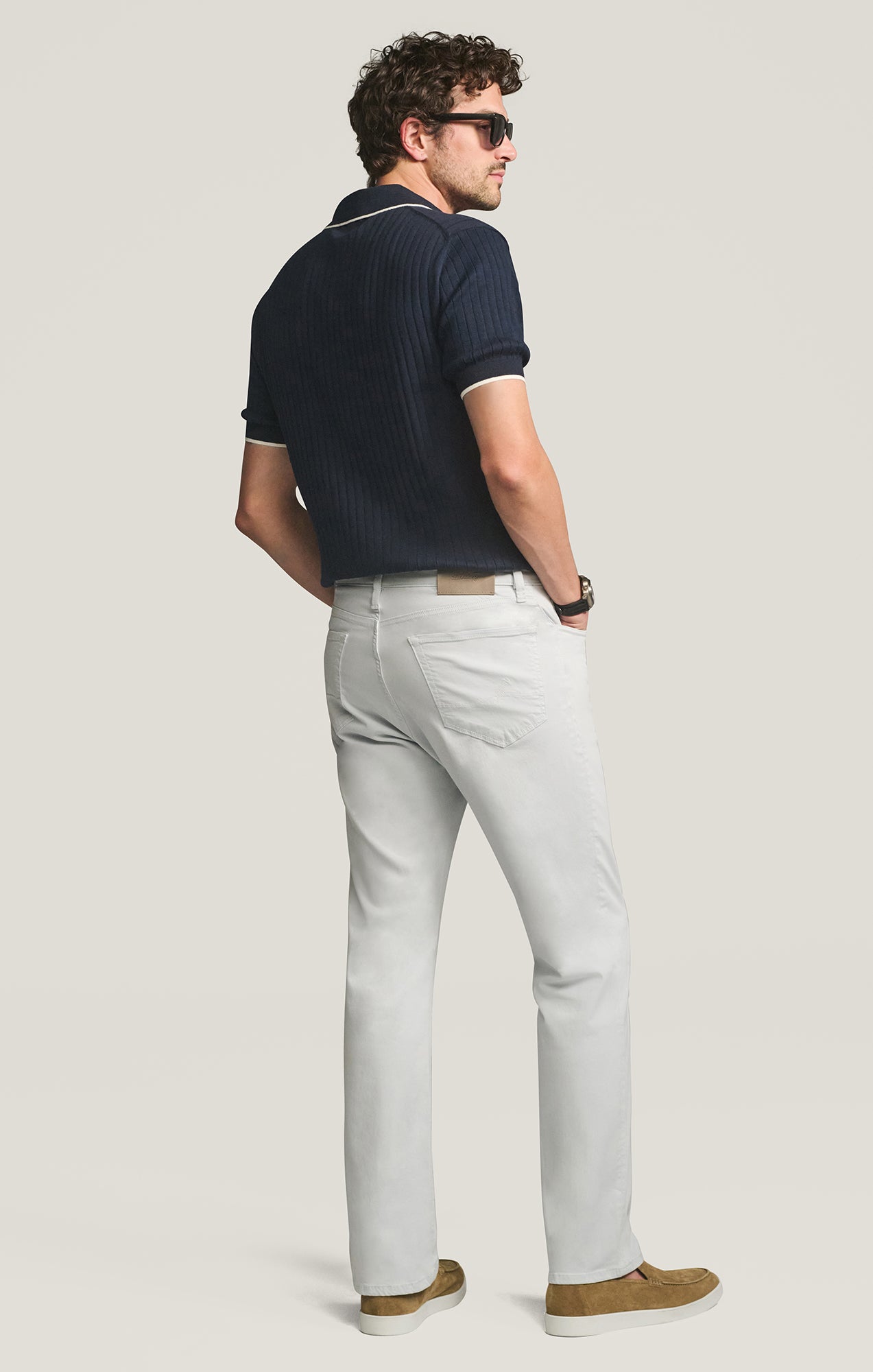 Charisma Relaxed Straight Pants in Stone Twill