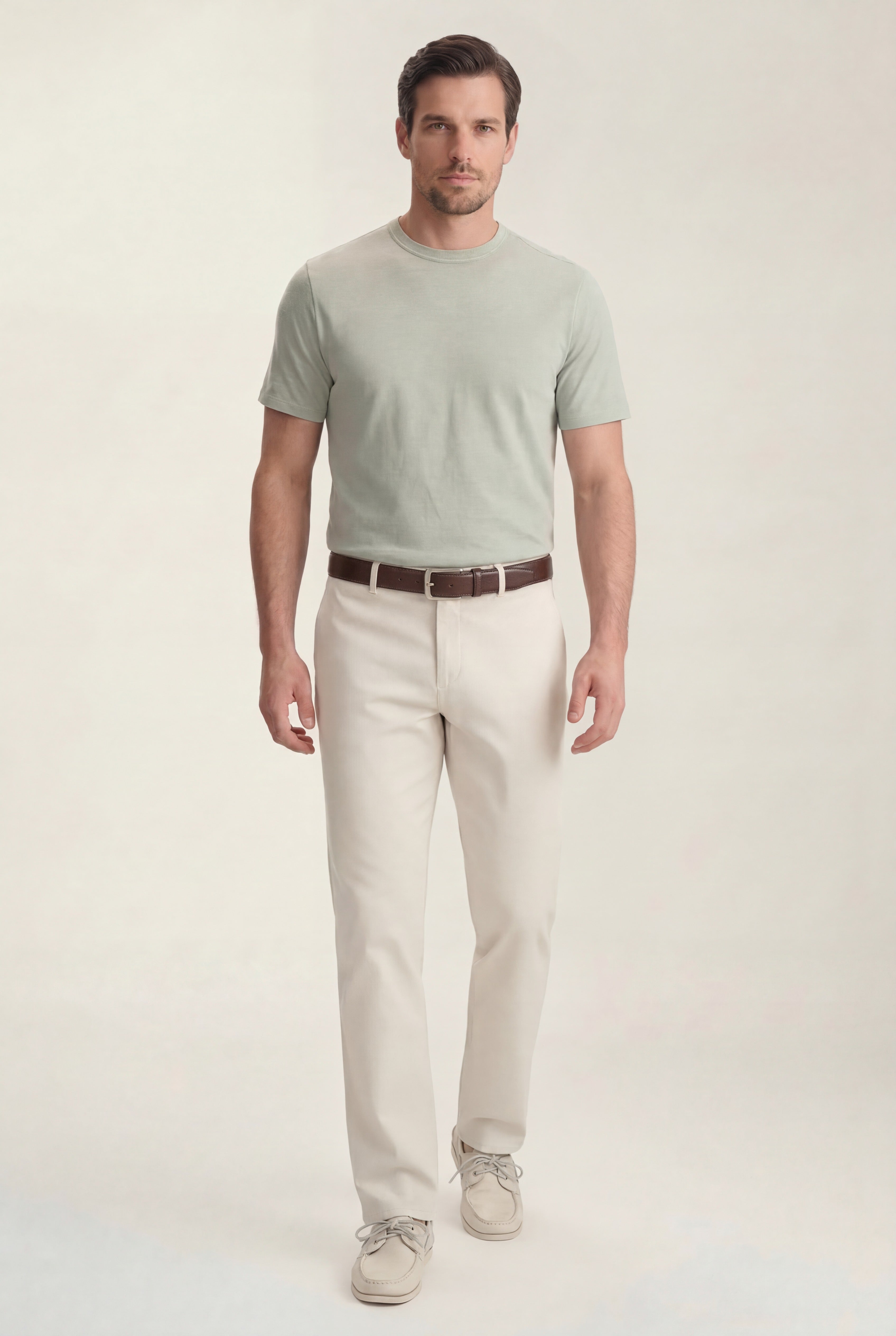 Charisma Relaxed Straight Pants In Bone Coolmax