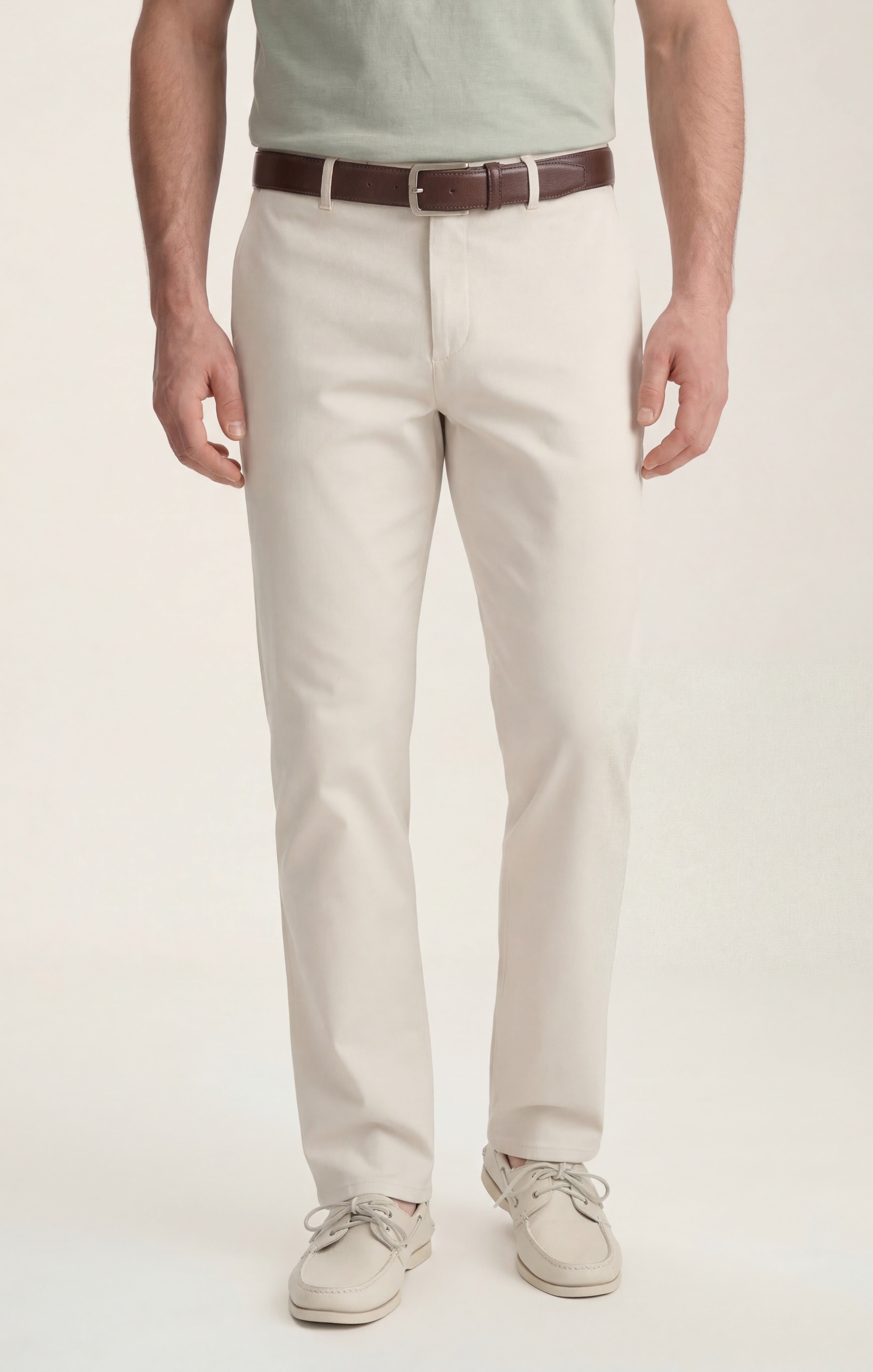 Charisma Relaxed Straight Pants In Bone Coolmax