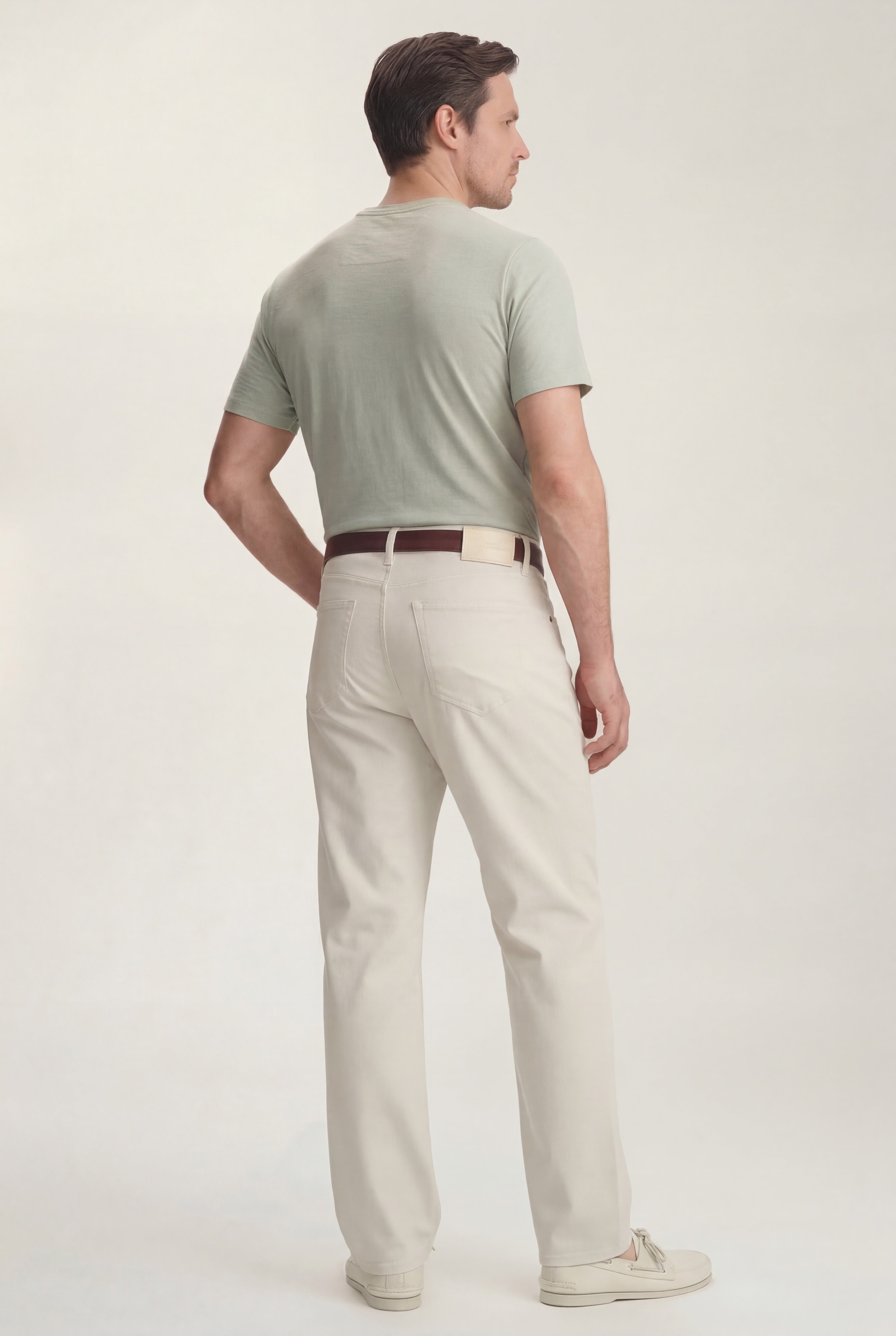 Charisma Relaxed Straight Pants In Bone Coolmax