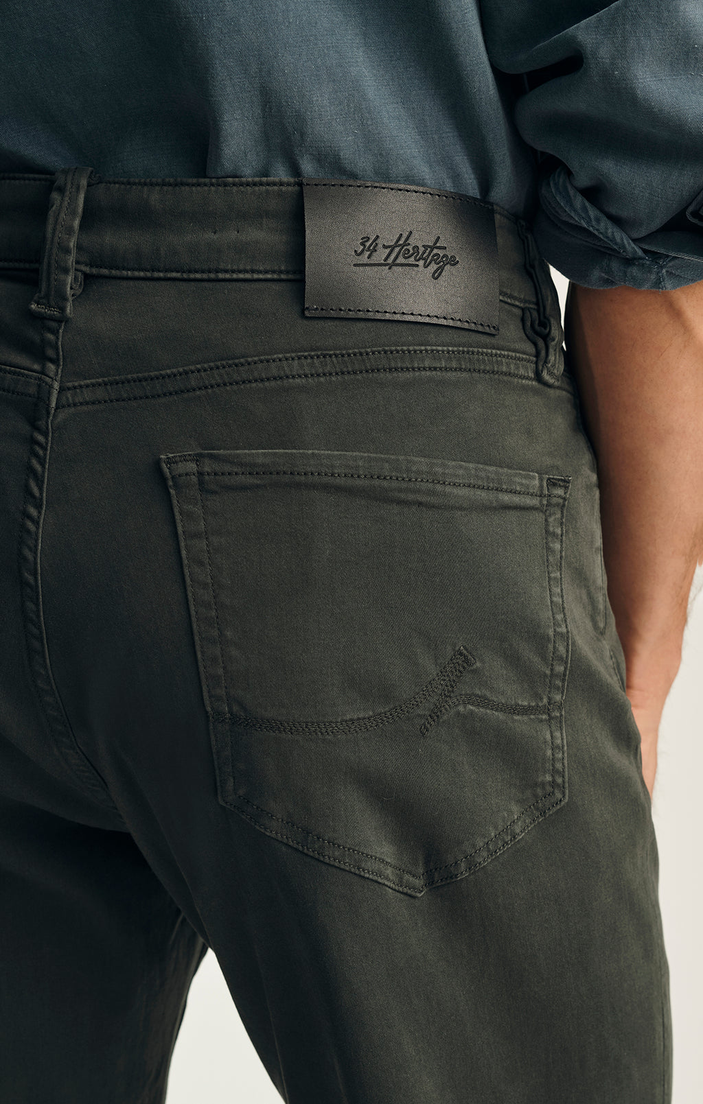 Charisma Relaxed Straight Pants in Deep Teal Twill