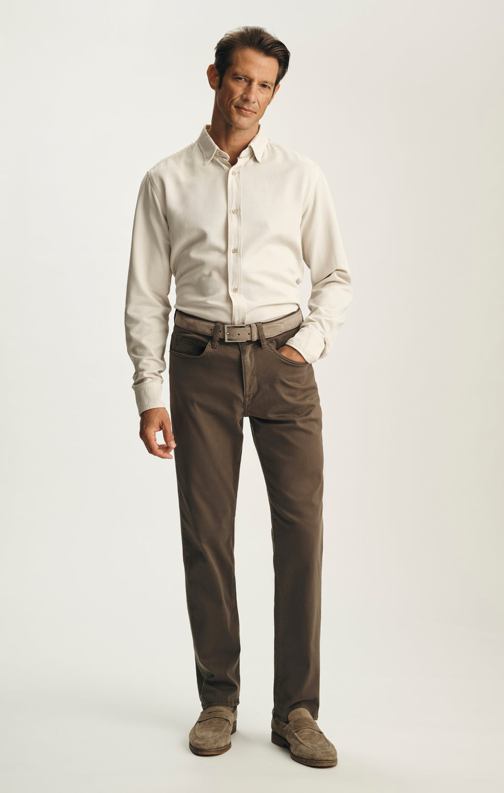 Charisma Relaxed Straight Pants in Hardwood Twill