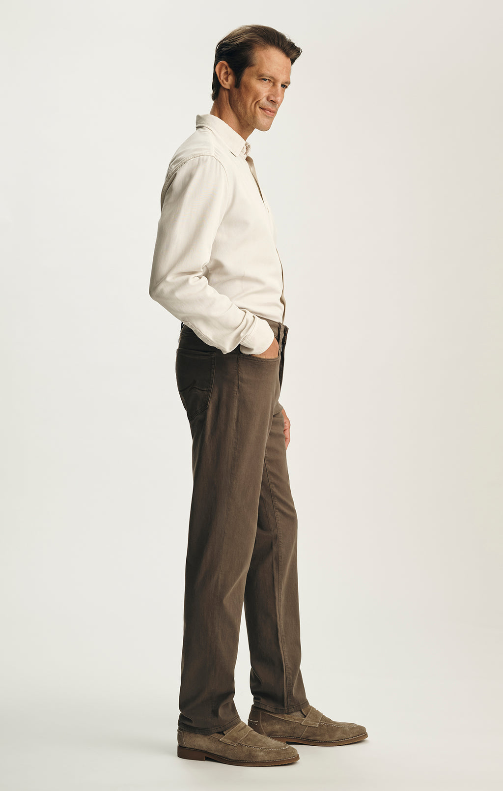 Charisma Relaxed Straight Pants in Hardwood Twill
