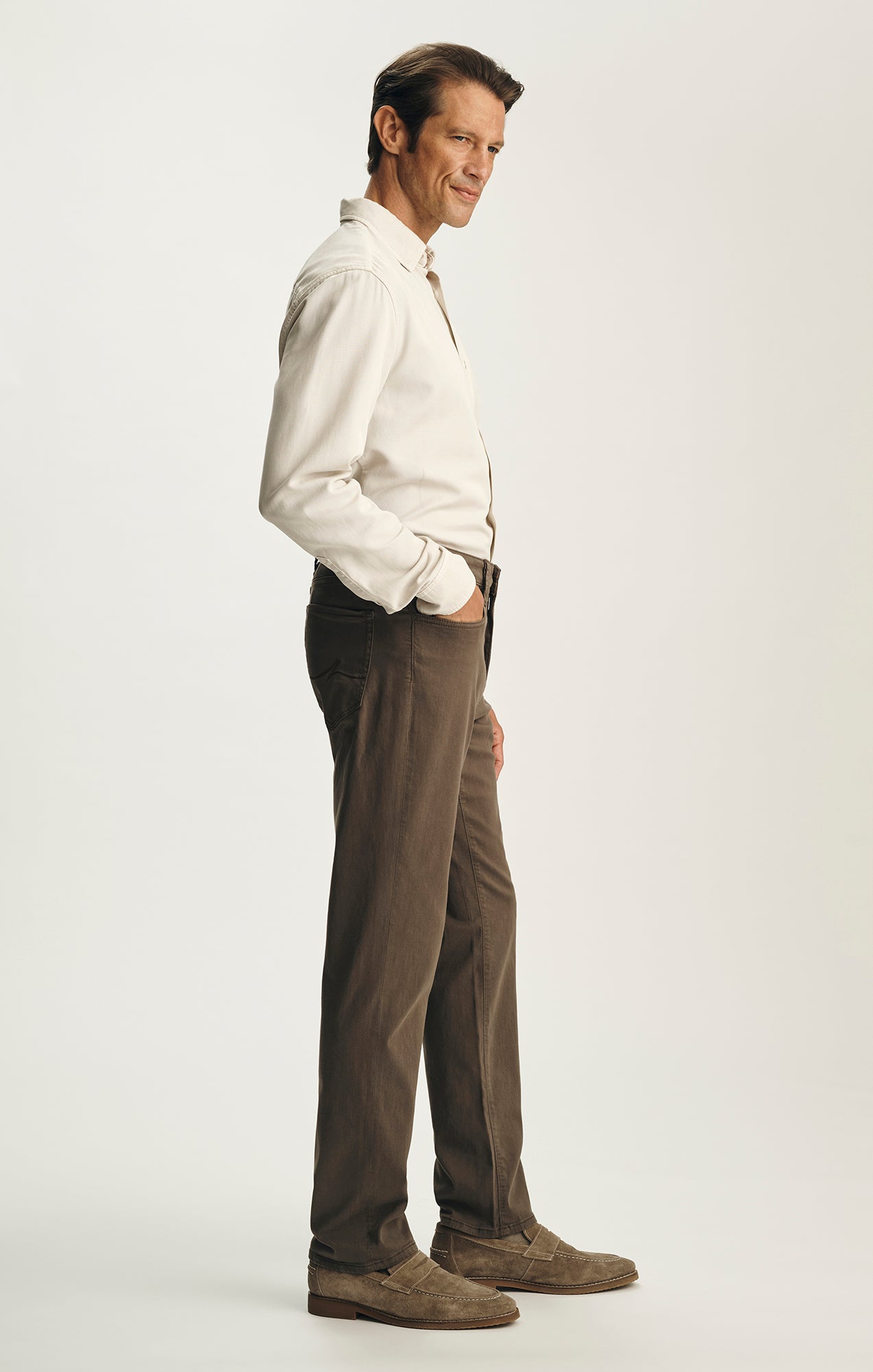 Charisma Relaxed Straight Pants in Hardwood Twill