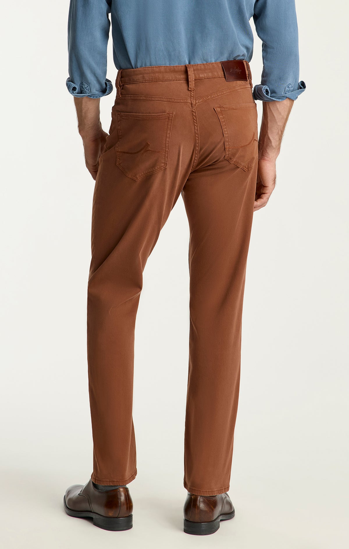 Charisma Relaxed Straight Pants in Terracotta Twill