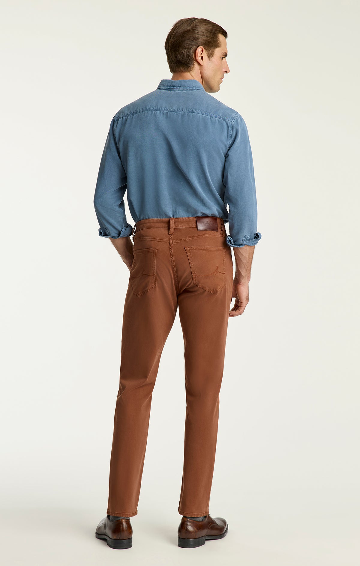 Charisma Relaxed Straight Pants in Terracotta Twill