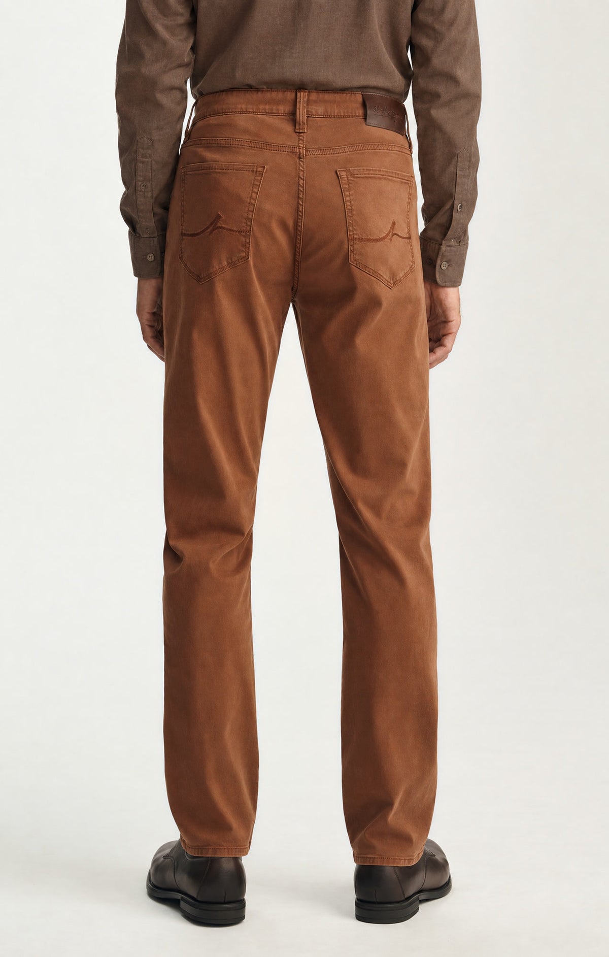Charisma Relaxed Straight Pants in Terracotta Twill