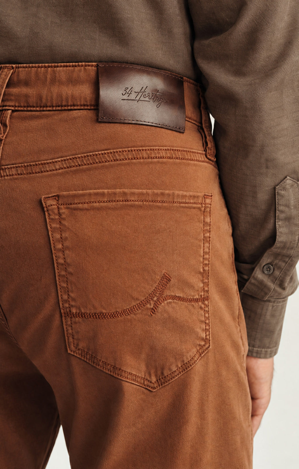 Charisma Relaxed Straight Pants in Terracotta Twill