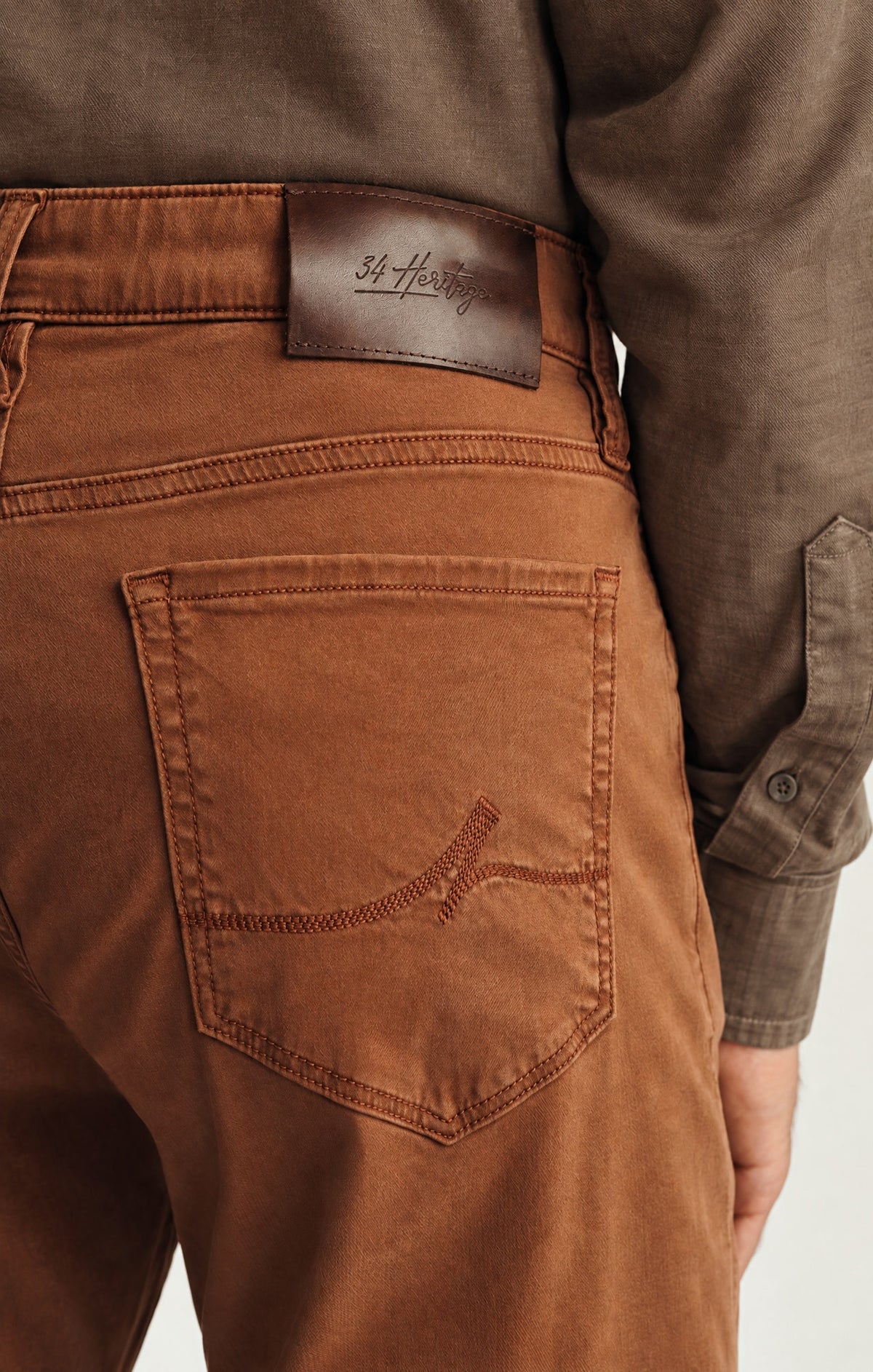 Charisma Relaxed Straight Pants in Terracotta Twill