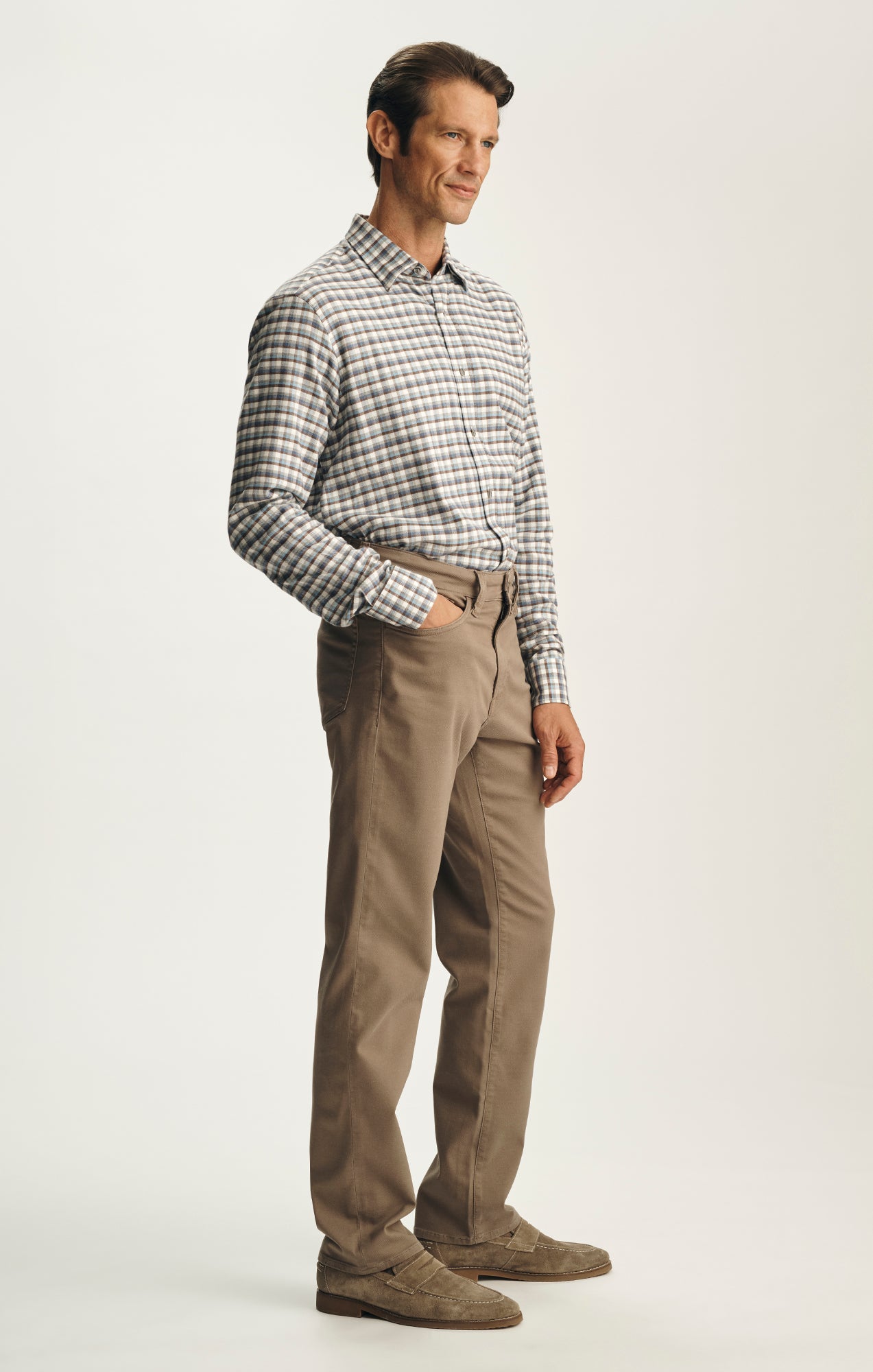 Charisma Relaxed Straight Pants in Clay CoolMax