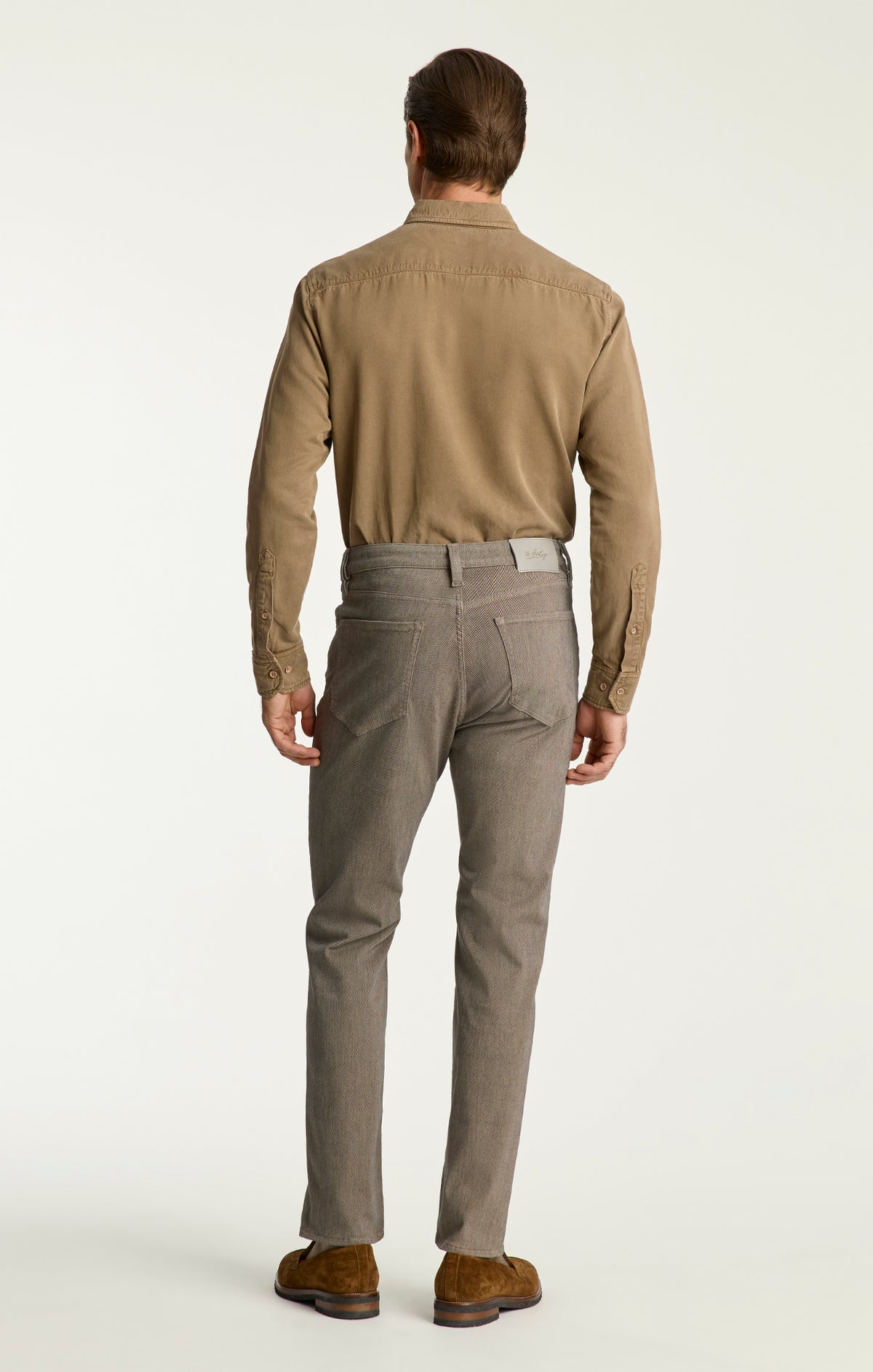 Charisma Relaxed Straight Pants in Almond Diagonal