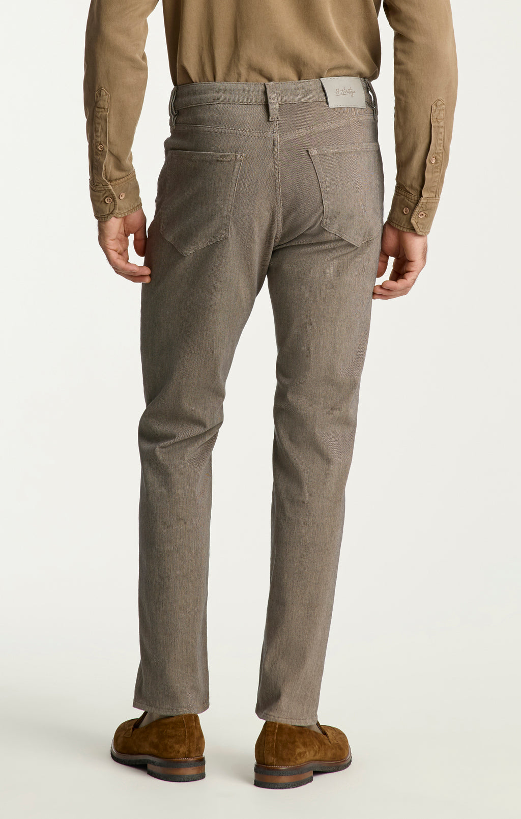 Charisma Relaxed Straight Pants in Almond Diagonal