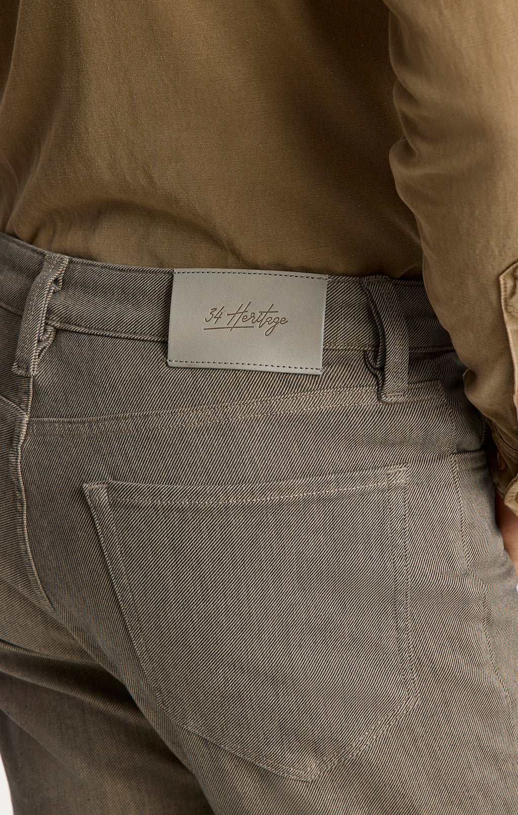 Charisma Relaxed Straight Pants in Almond Diagonal