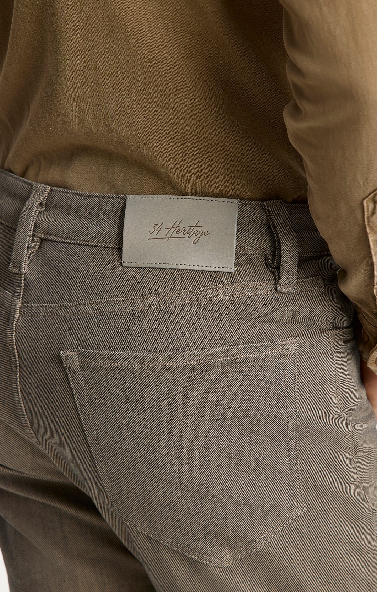 Charisma Relaxed Straight Pants in Almond Diagonal