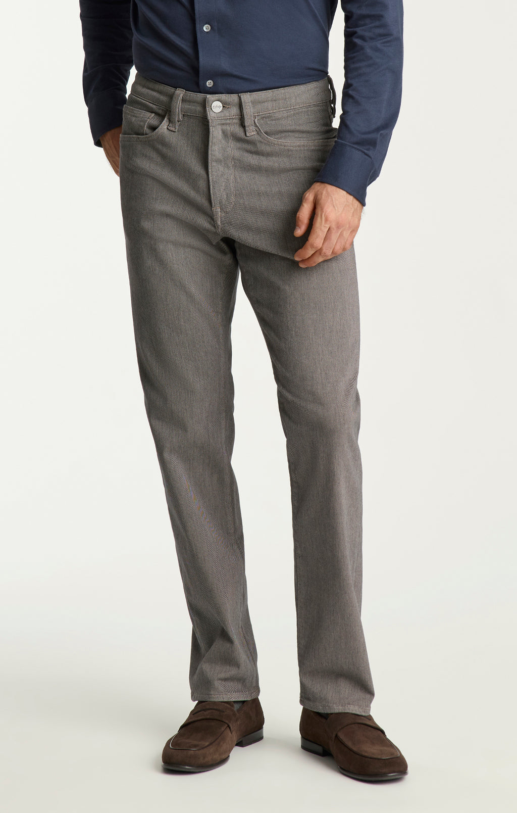 Charisma Relaxed Straight Pants in Stone Diagonal