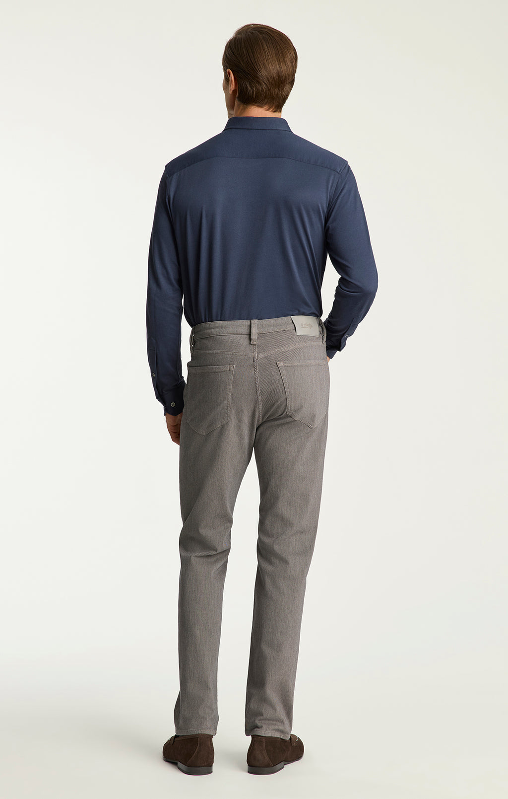 Charisma Relaxed Straight Pants in Stone Diagonal