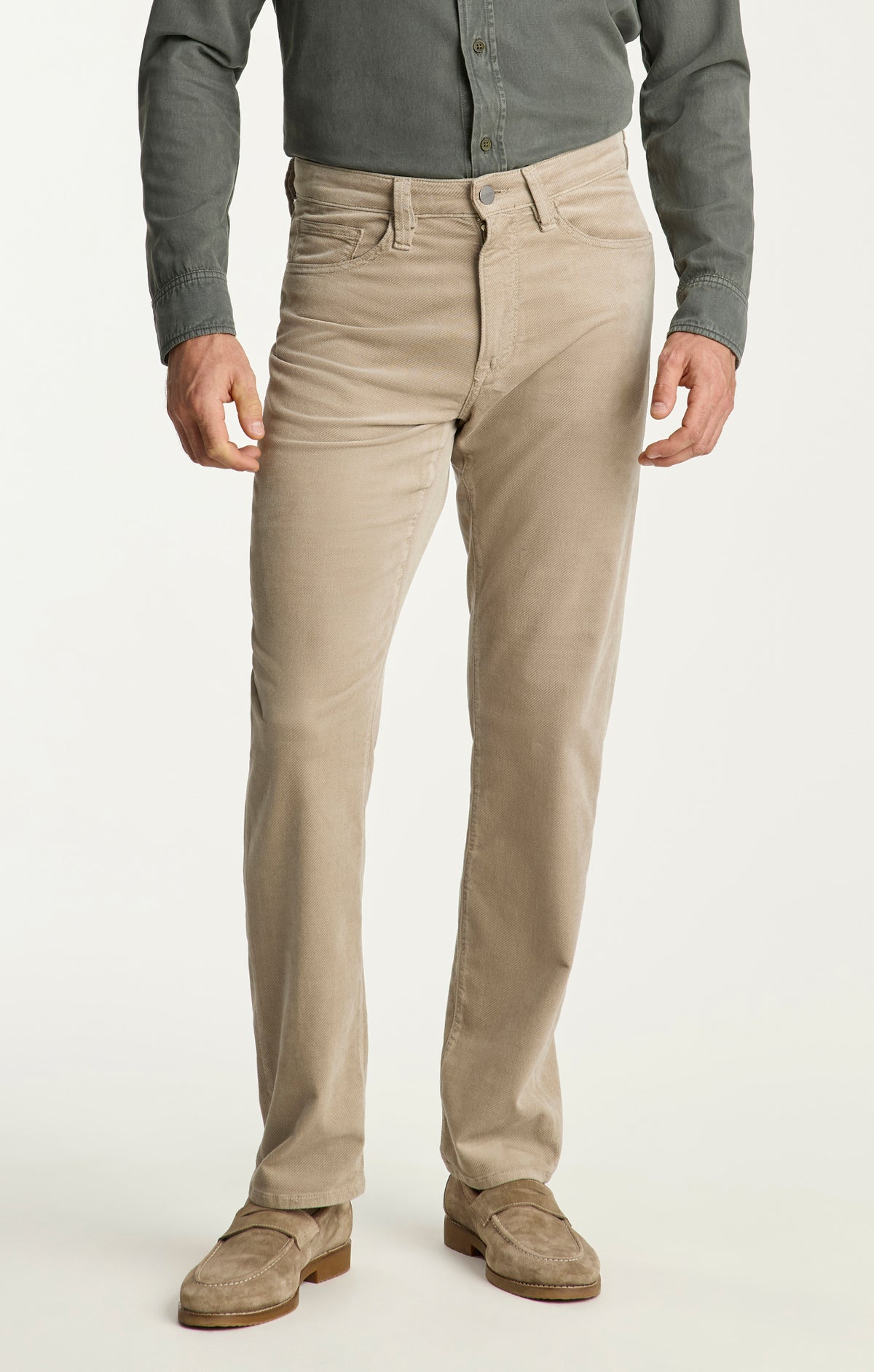 Charisma Relaxed Straight Pants in Rock Diagonal Luxe