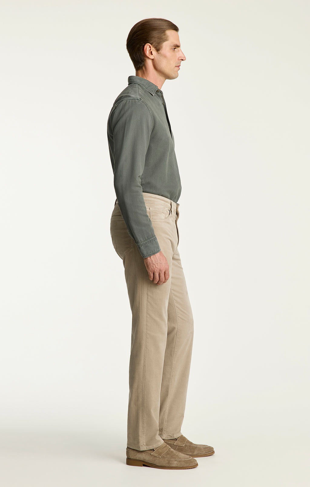 Charisma Relaxed Straight Pants in Rock Diagonal Luxe