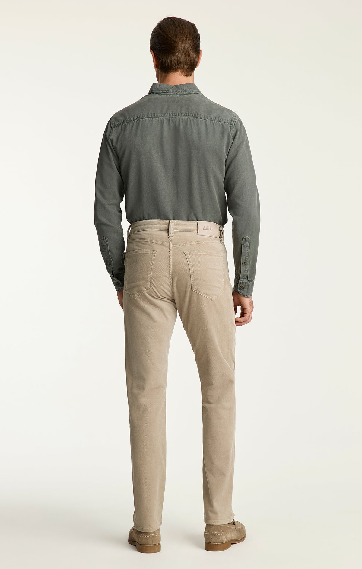 Charisma Relaxed Straight Pants in Rock Diagonal Luxe