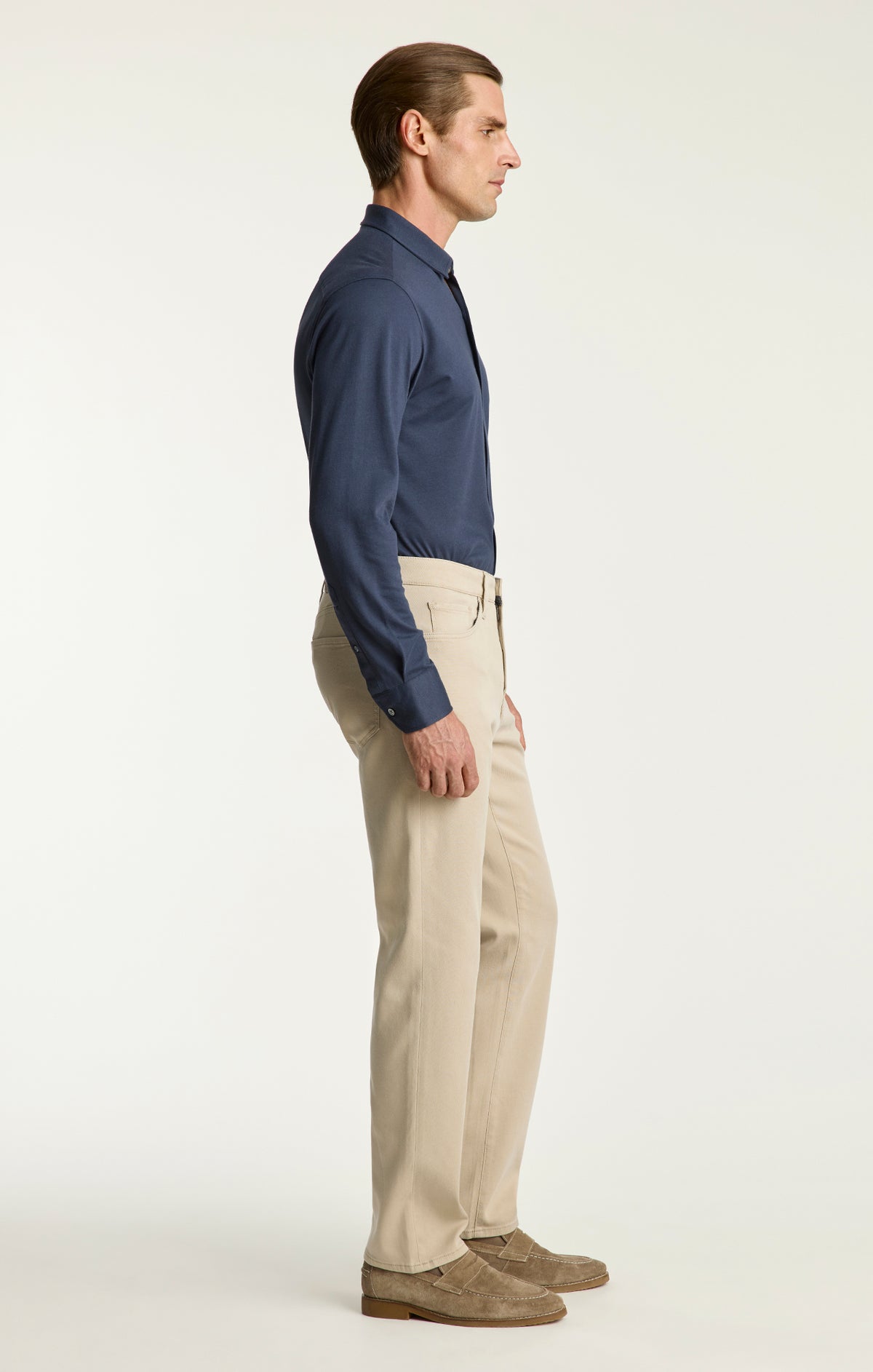 Charisma Relaxed Straight Pants in Bone Cloud Luxe
