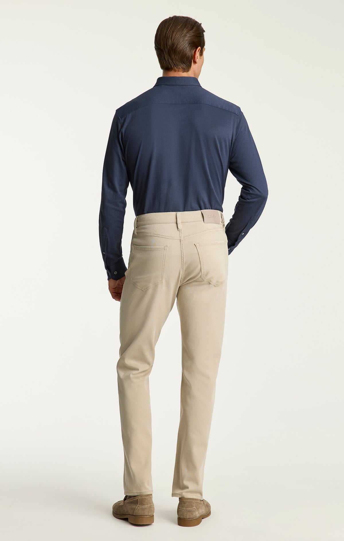 Charisma Relaxed Straight Pants in Bone Cloud Luxe
