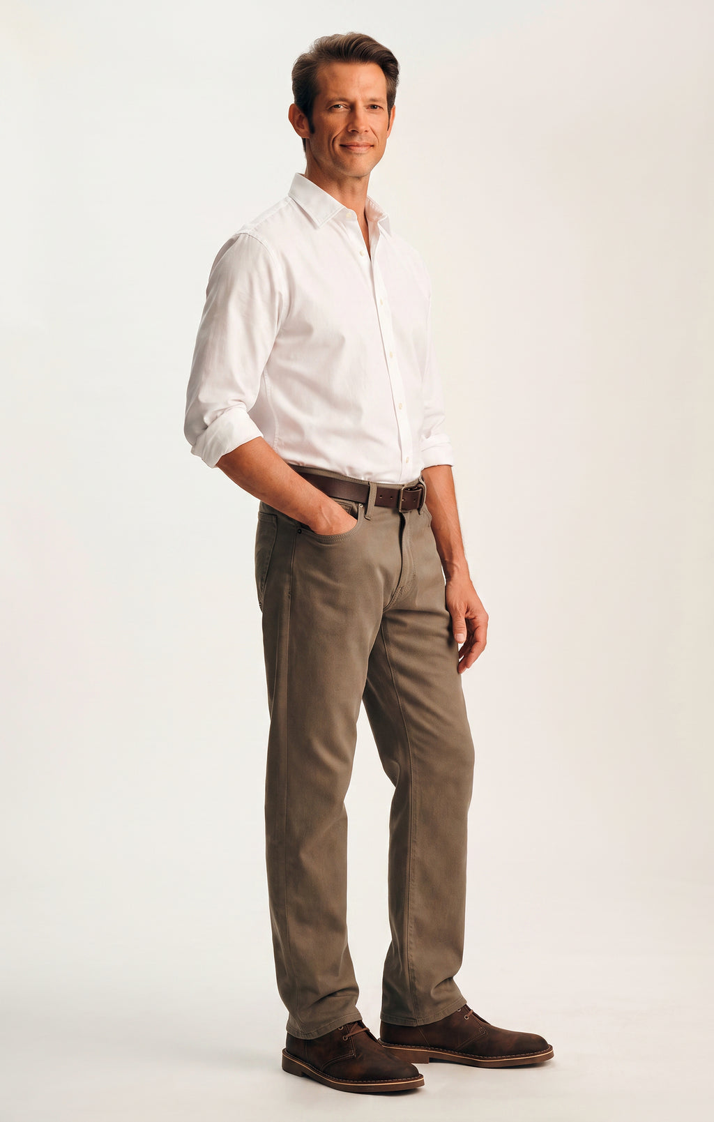 Charisma Relaxed Straight Pants in Mercury Cloud Luxe