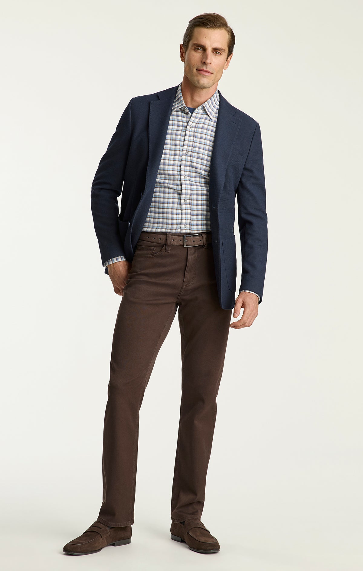 Charisma Relaxed Straight Pants in Chocolate Cloud Luxe