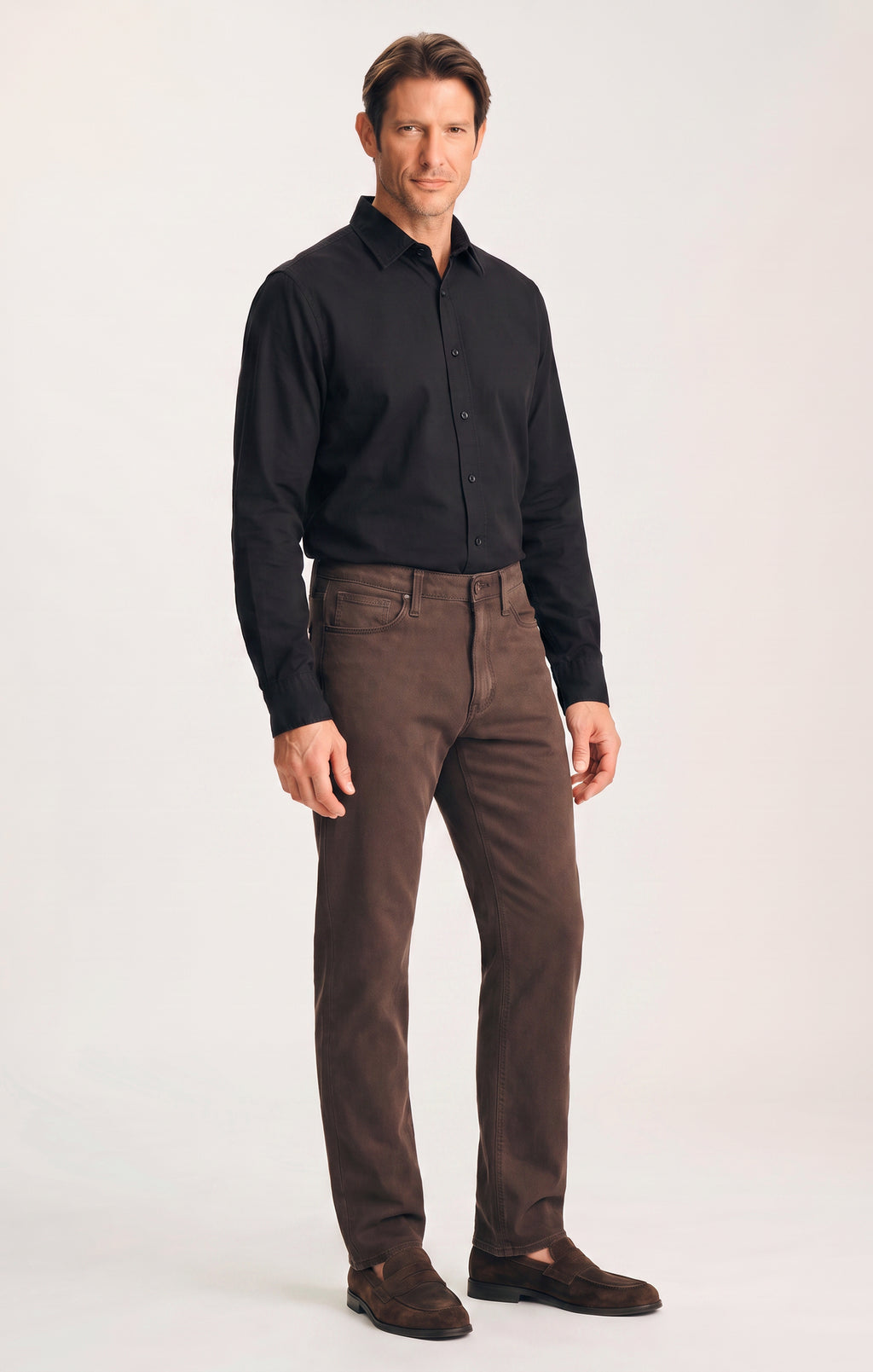 Charisma Relaxed Straight Pants in Chocolate Cloud Luxe