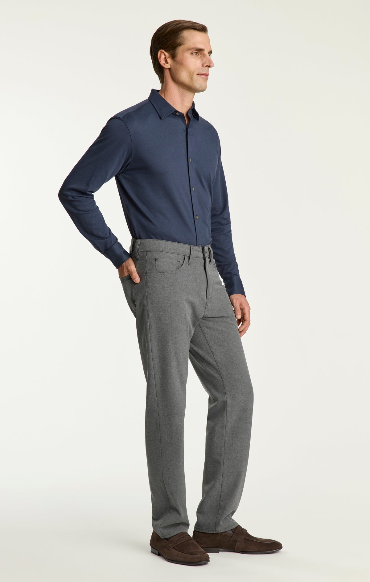 Charisma Relaxed Straight Pants in Charcoal Supreme
