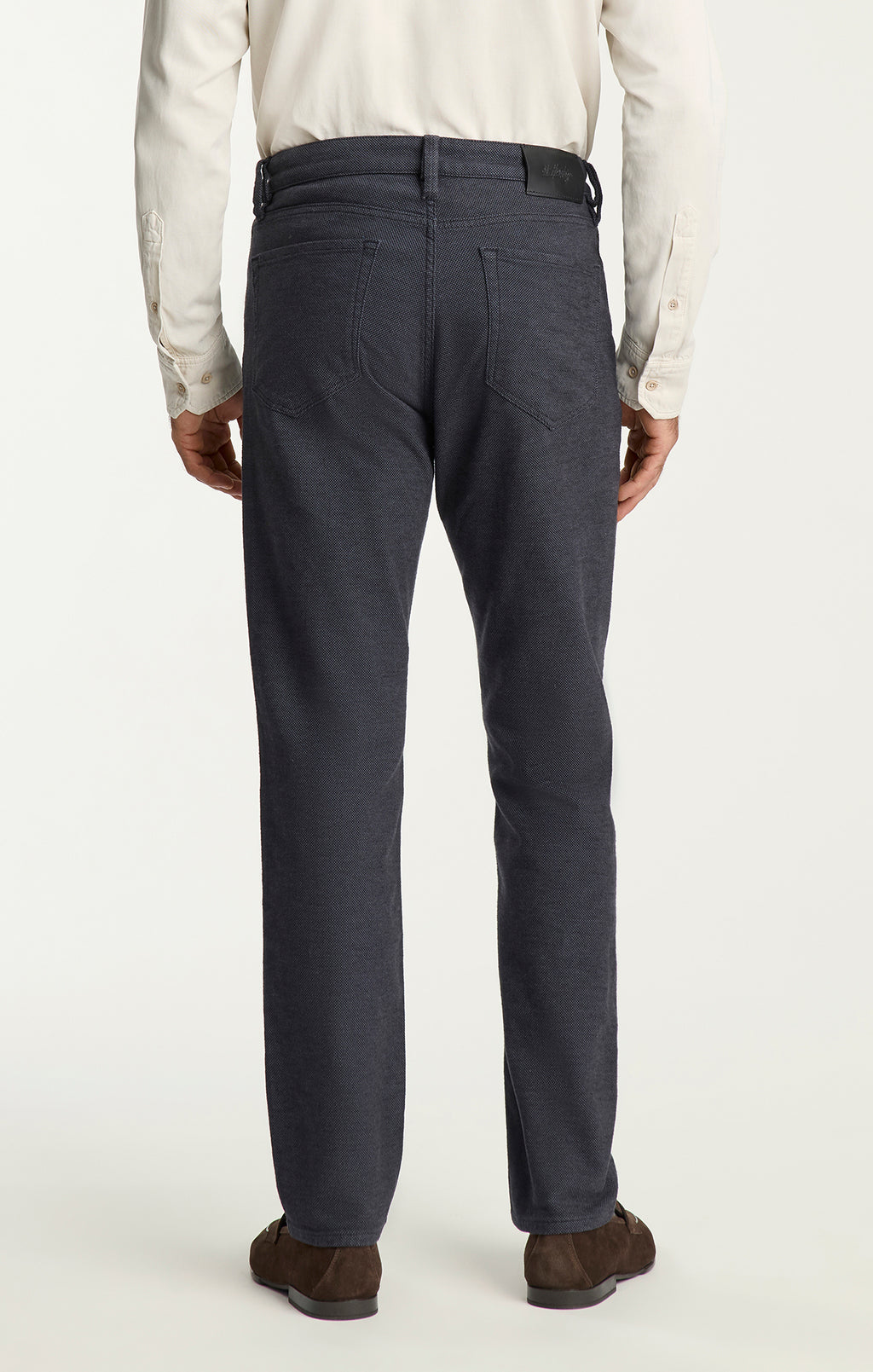 Charisma Relaxed Straight Pants in Navy Nailhead
